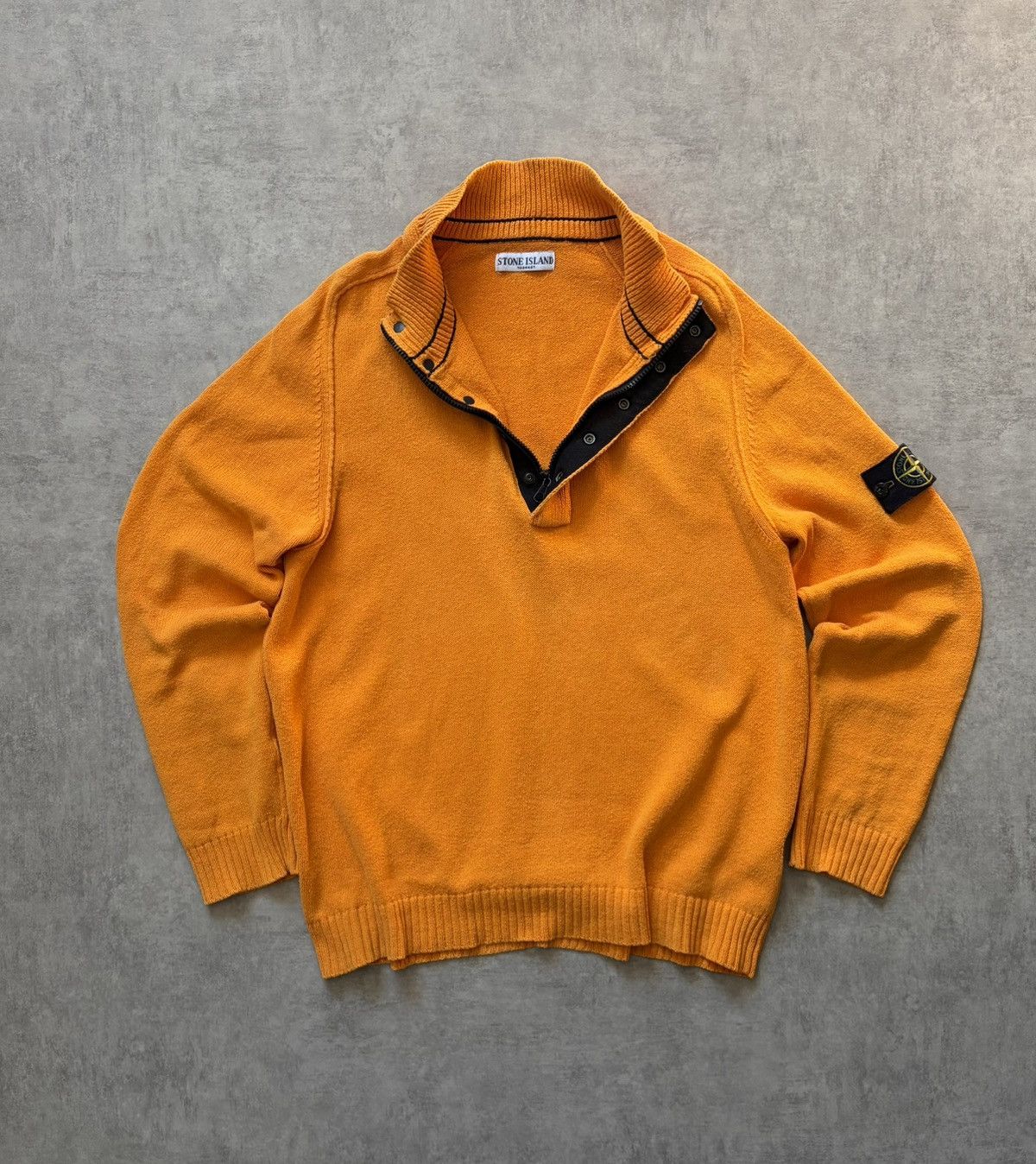 Massimo Osti Stone Island High Neck Knit Orange Re-issued Size US L / EU 52-54 / 3 - 3 Thumbnail