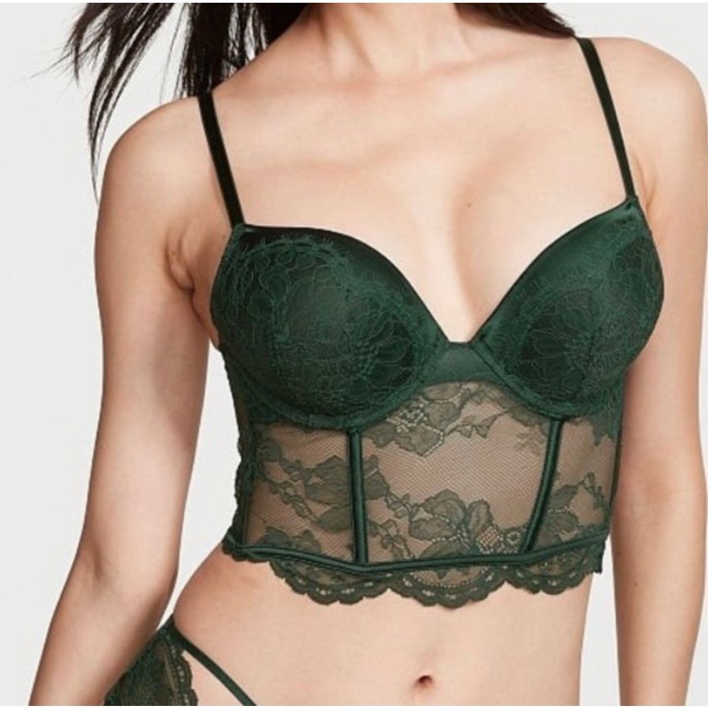Victoria's Secret NWOT Victorias Secret Green Very Sexy Bombshell Bustier Bra Size S / US 4 / IT 40 - 1 Thumbnail