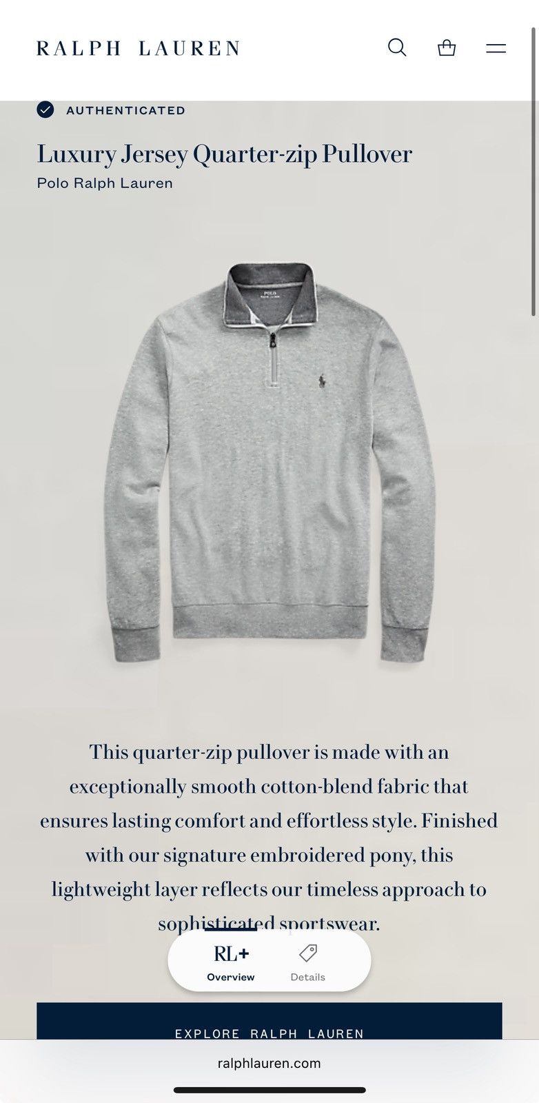 Polo Ralph Lauren 🇺🇸 NWT❗️Polo Ralph Lauren Luxury Jersey Quarter-zip Pullover Size US L / EU 52-54 / 3 - 15 Thumbnail
