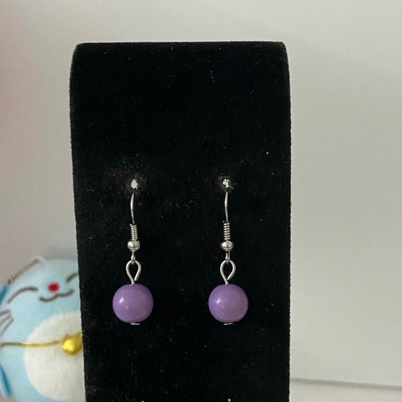 Other purple bead earrings Size ONE SIZE - 1 Thumbnail
