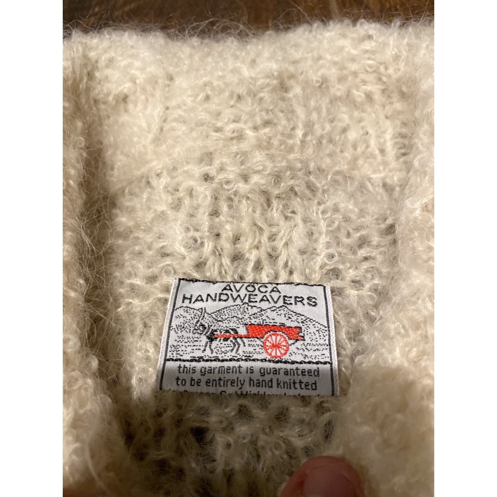 Vintage VINTAGE Avoca Handweavers Ivory Fuzzy Wool Cardigan Sweater Ireland Irish S-M Shirt Womens Size S / US 4 / IT 40 - 5 Thumbnail