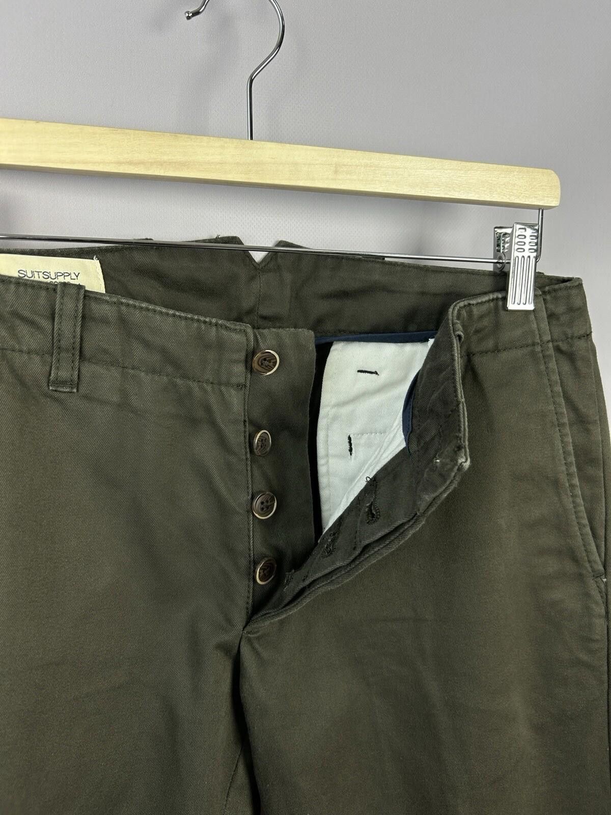 Suitsupply Mens Suitsupply Bennet Trousers W30 Chino Pants Khaki Size US 30 / EU 46 - 7 Thumbnail