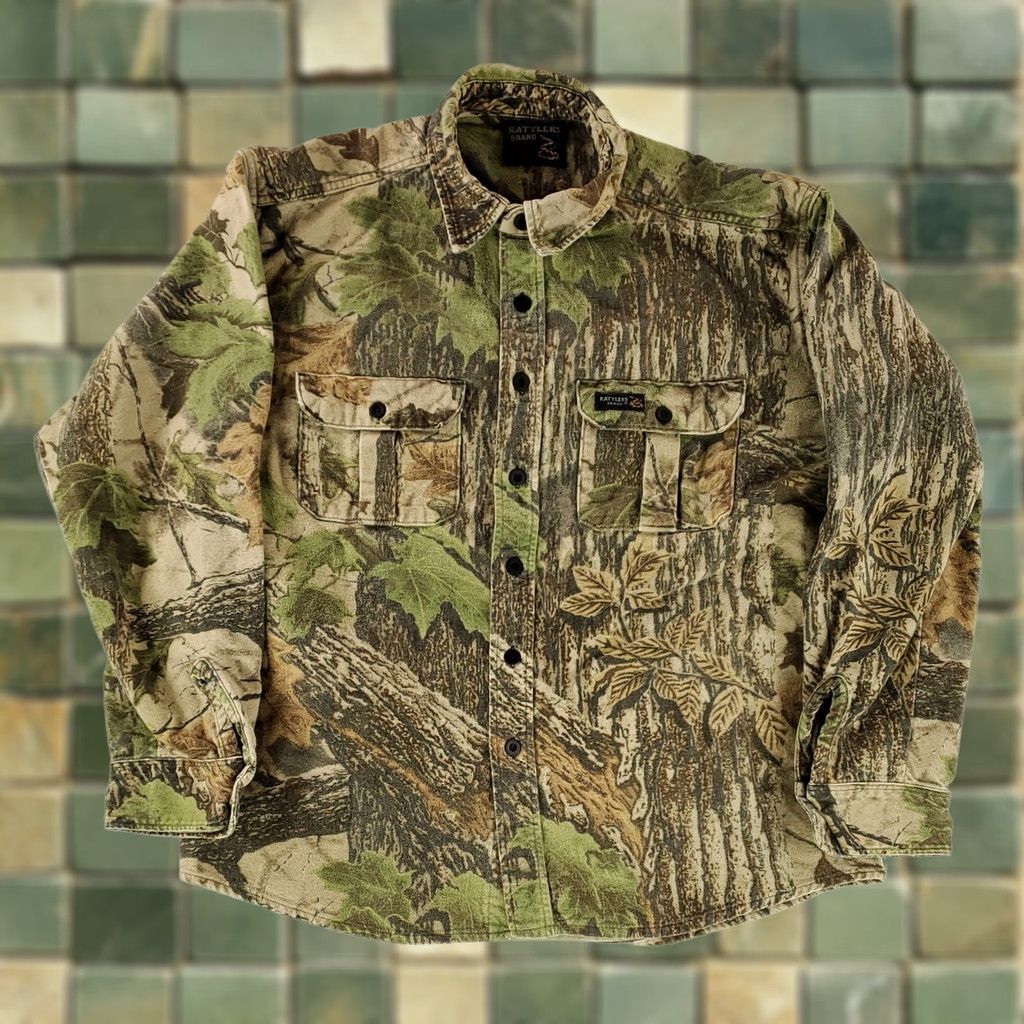 Realtree Rattlers Shirt Button Up VT 90s Realtree Camo Mens 2XL Multicolor Long Sleeve Shirt Mens 2XL Size US XXL / EU 58 / 5 - 1 Thumbnail