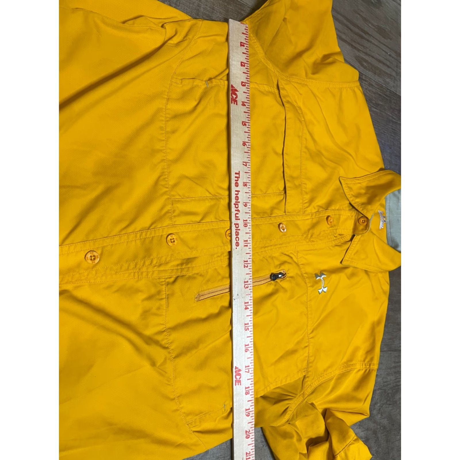 Under Armour Under Armour Jacket Windbreaker Yellow Breathable Water Resistant Storm Zip Pockets Mens S M Size S / US 4 / IT 40 - 3 Thumbnail