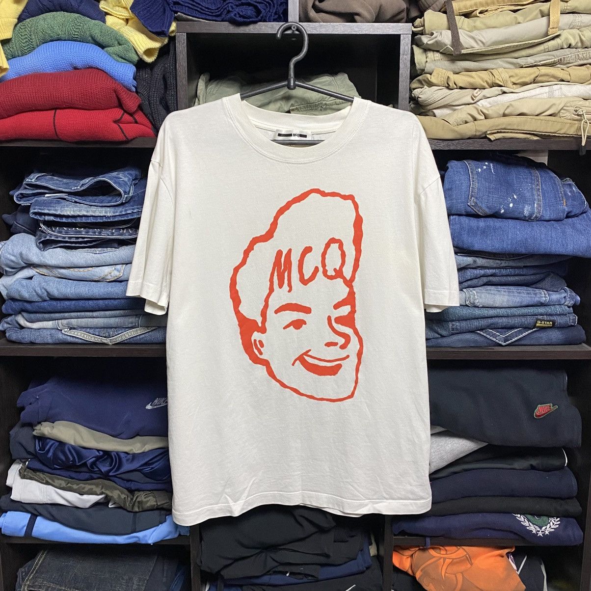 McQ Alexander McQueen Luxury MCQ Alexander McQueen Big logo designer white tee Size US XL / EU 56 / 4 - 1 Thumbnail