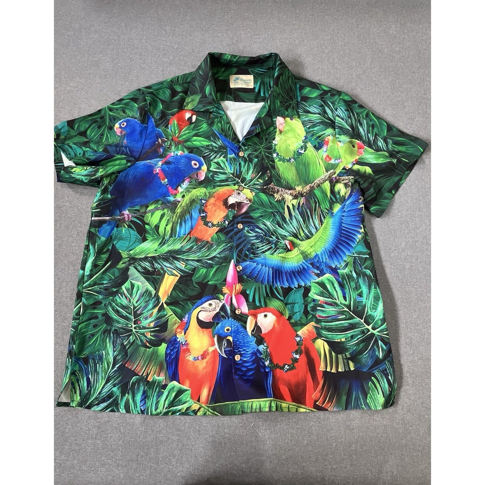 Other Hawalili Royaaura Hawaiian Button Mens Size XL Aloha Parrots Size US XL / EU 56 / 4 - 1 Thumbnail