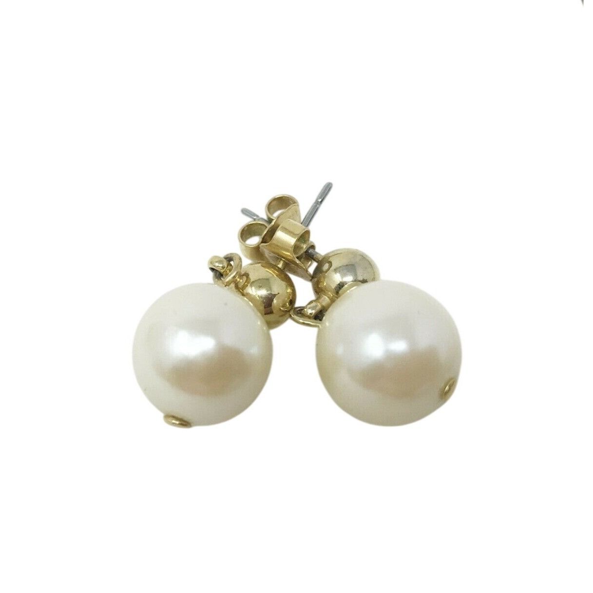 Other Faux Pearl EARRING and NECKLACE SET Gold Tone 2 Pairs of ea Size ONE SIZE - 3 Thumbnail
