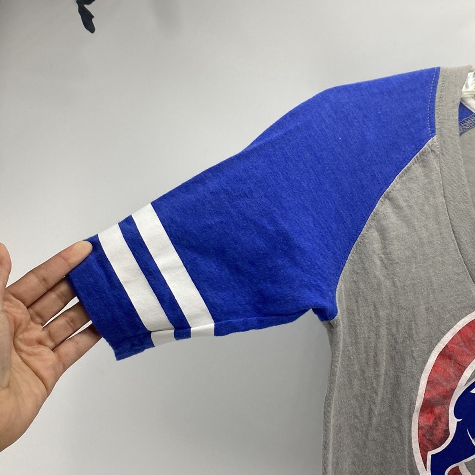 Nike Nike Chicago Cubs baseball tee longline fitted v neck Y2K Size XS / US 0-2 / IT 36-38 - 4 Thumbnail