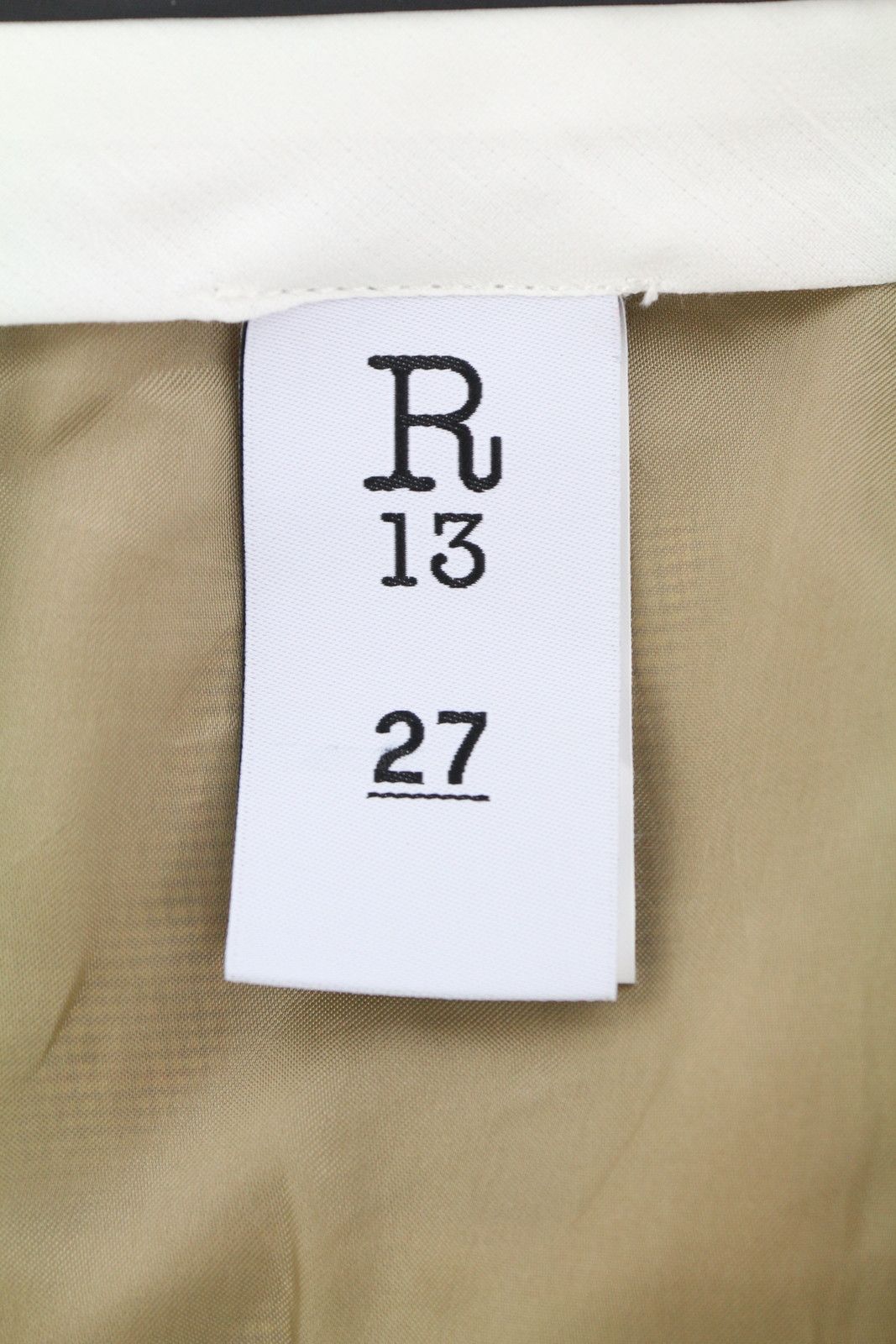 R13 PLEATED POCKET 27 Brown Wool Linen Cropped SS25 86846 Size 27" / US 4 / IT 40 - 7 Thumbnail