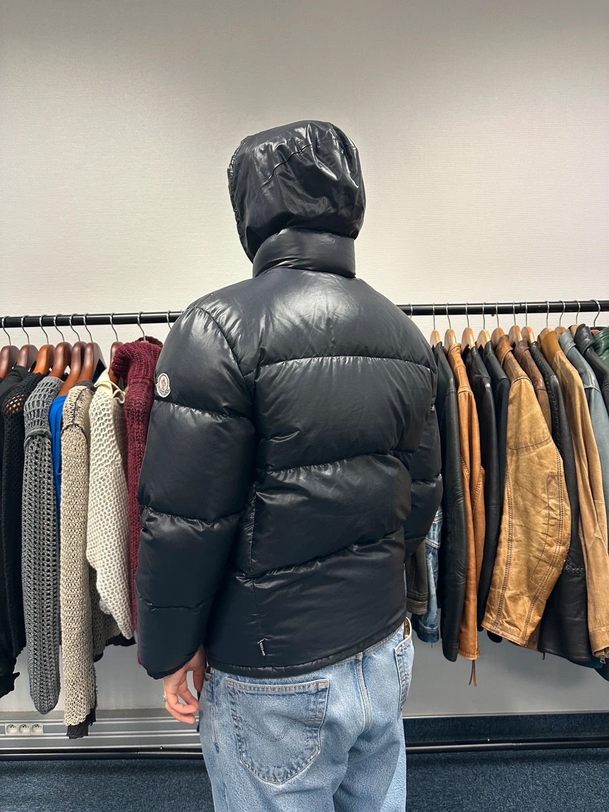 Moncler Moncler 90’s Black Vernis Nylon Hooded Down Puffer Jacket Size US S / EU 44-46 / 1 - 3 Thumbnail
