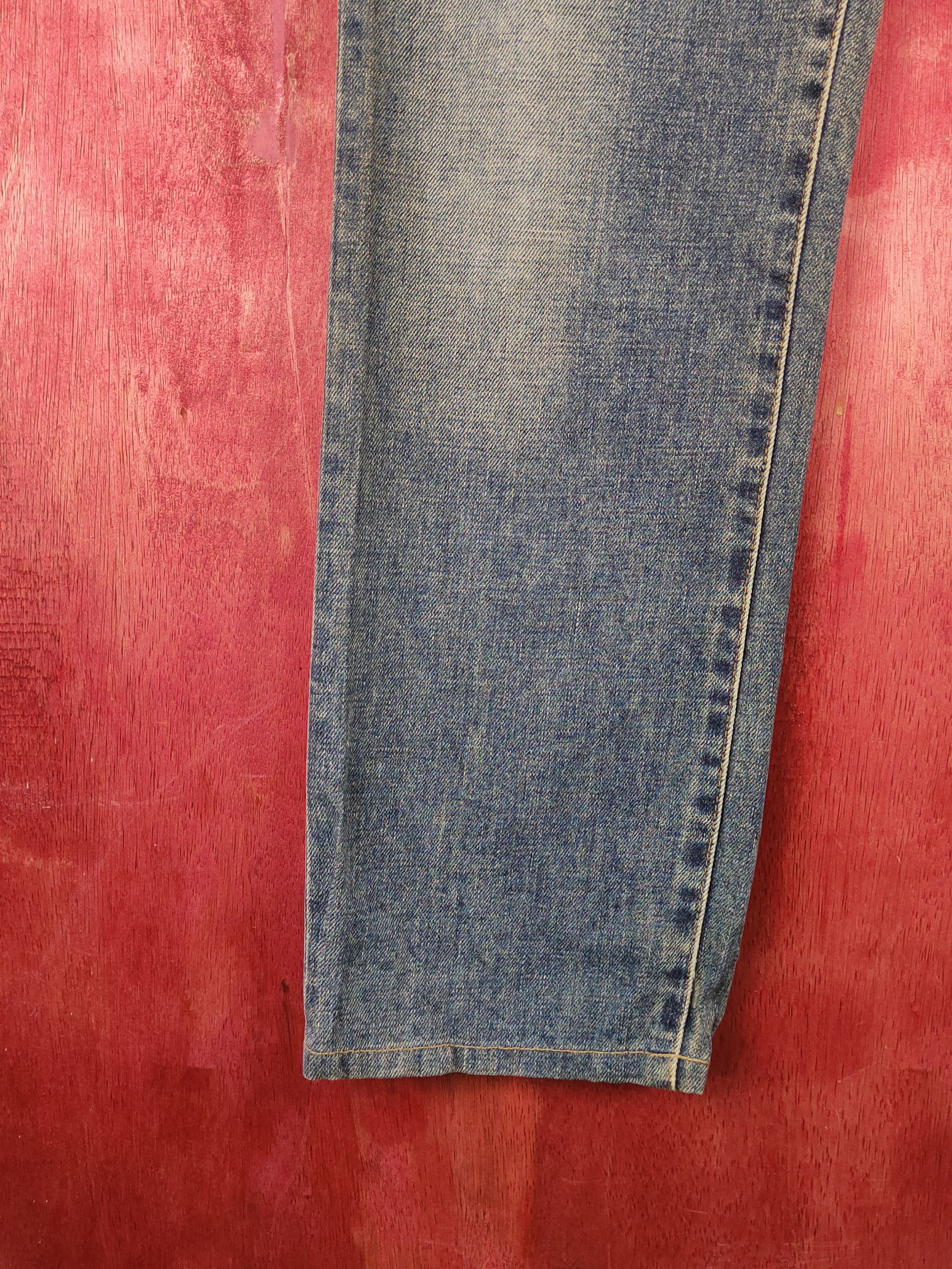 Edwin Something-Edwin Blue Faded Distressed Ripped Jeans #S2250 Size US 32 / EU 48 - 4 Thumbnail