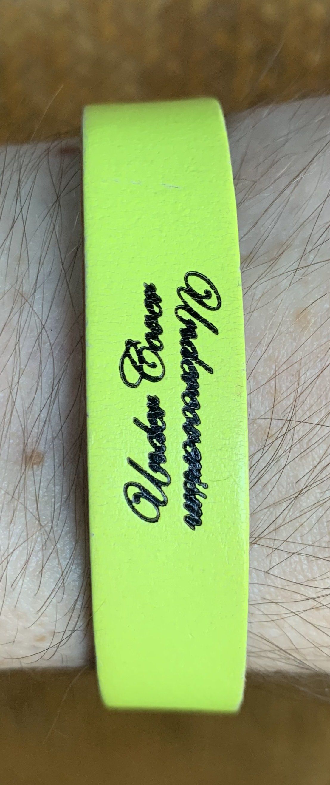 S/S 2003 Undercover Logo Green Leather Bracelet