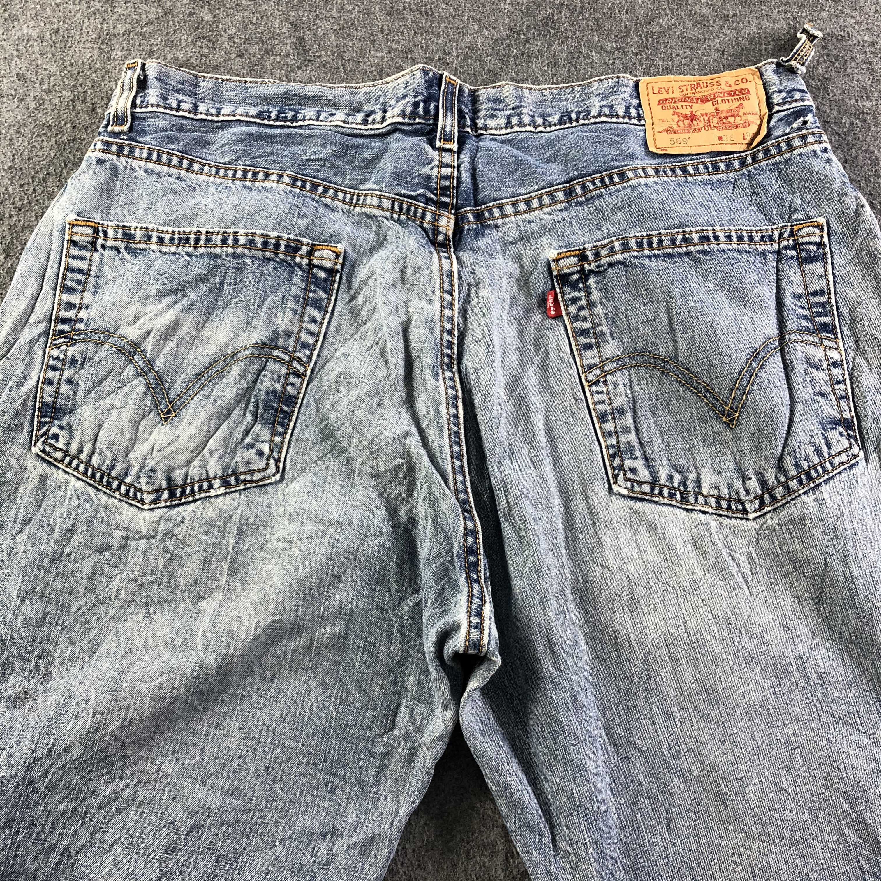 Levi's Vintage Blue Wash Levis 569 Jeans-J3362 Size US 37 - 4 Thumbnail