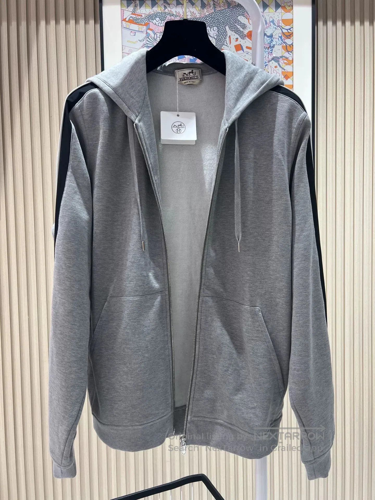 Hermes Hermes Men's Gray Hooded Cardigan. Size US L / EU 52-54 / 3 - 2 Thumbnail