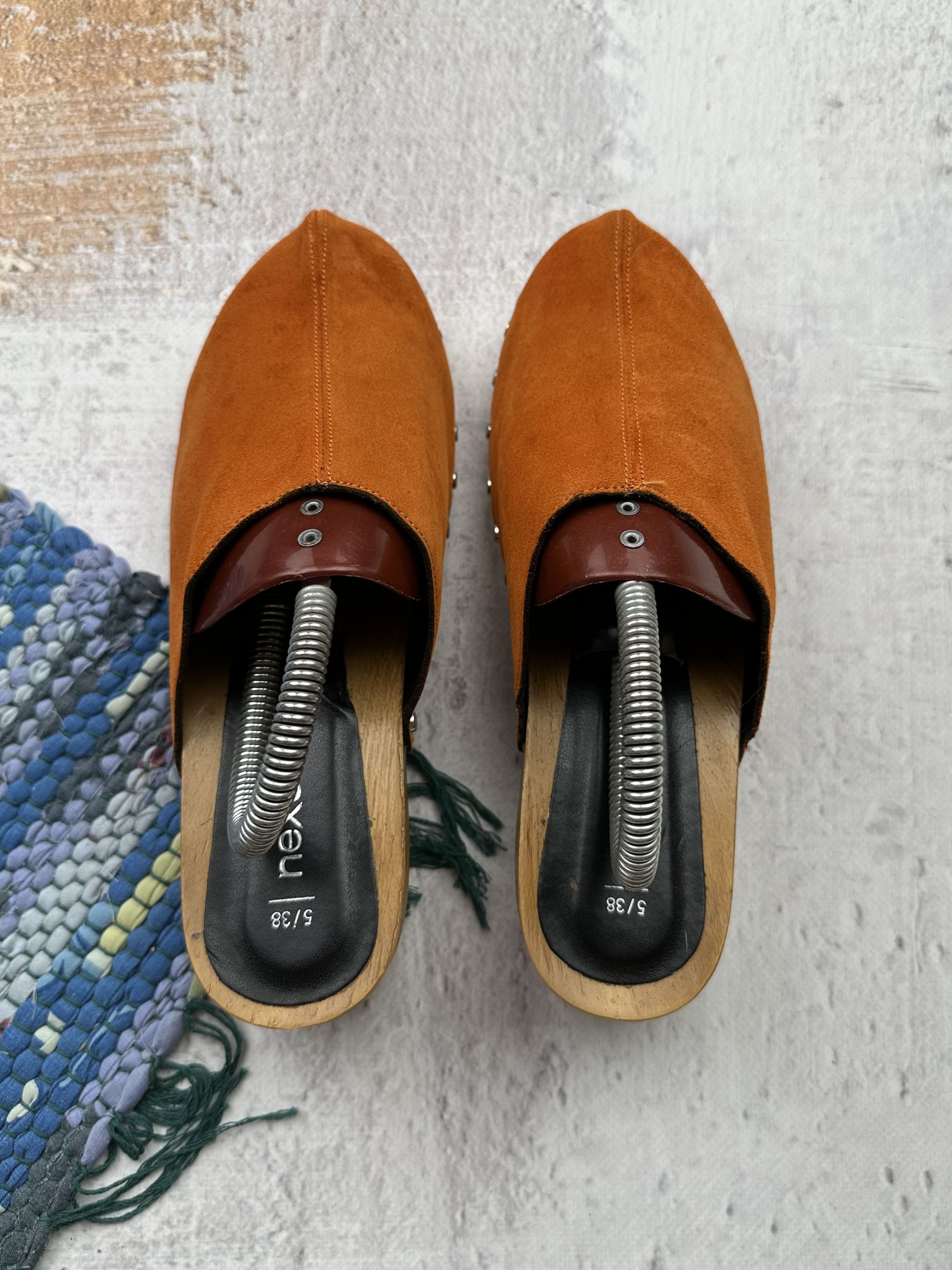 Vintage Vintage Suede Platform Clog Mule A435D15(231) Size US 8 / IT 38 - 4 Thumbnail