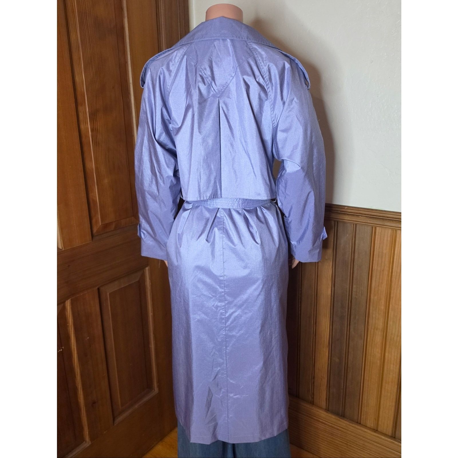 London Fog London Towne Purple Double Breasted Belted Trench Coat 4 Reg Size S / US 4 / IT 40 - 4 Thumbnail