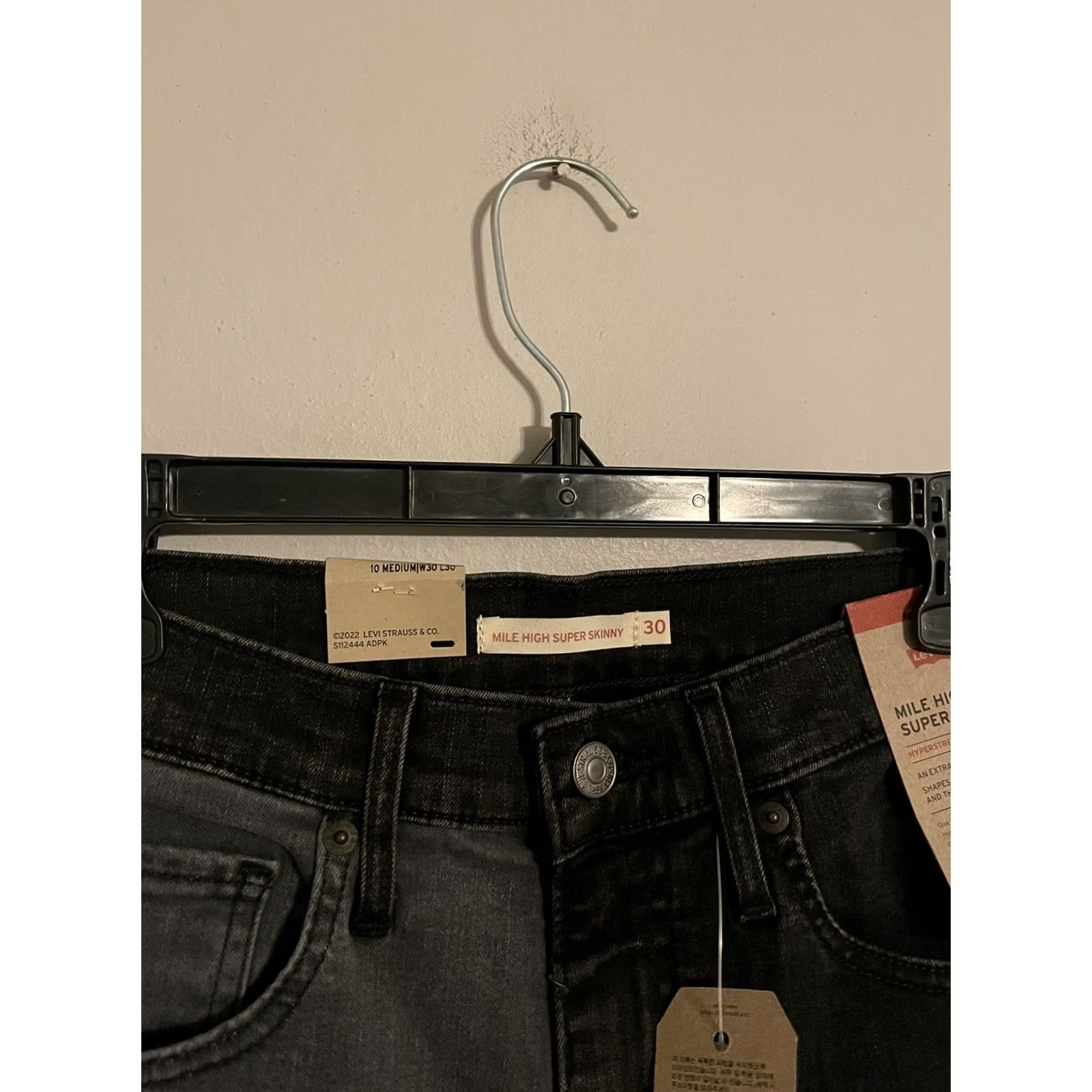 Levi's Levi's Mile High Super Skinny Two-Tone Gray Denim Jeans Women's 10Med Size 32" / US 10 / IT 46 - 3 Thumbnail