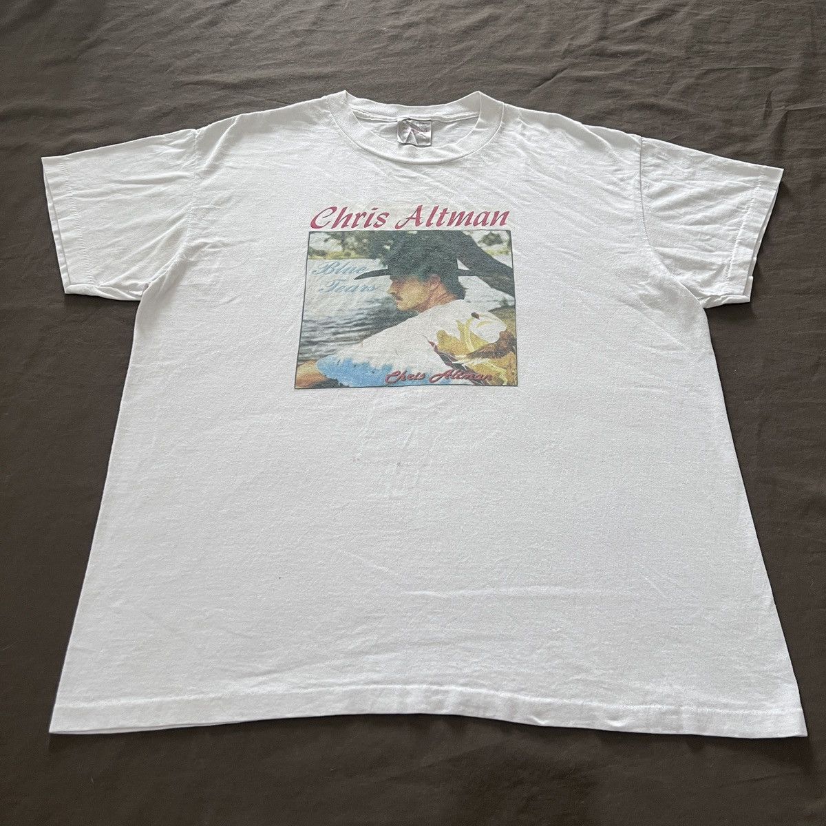 Band Tees Vintage 90s Chris Altman Blue Tears Promo Tee Country music Size US L / EU 52-54 / 3 - 2 Thumbnail