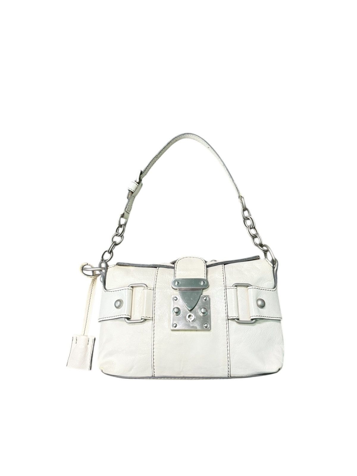 Sazaby Leather Shoulder Bag in White, Women's