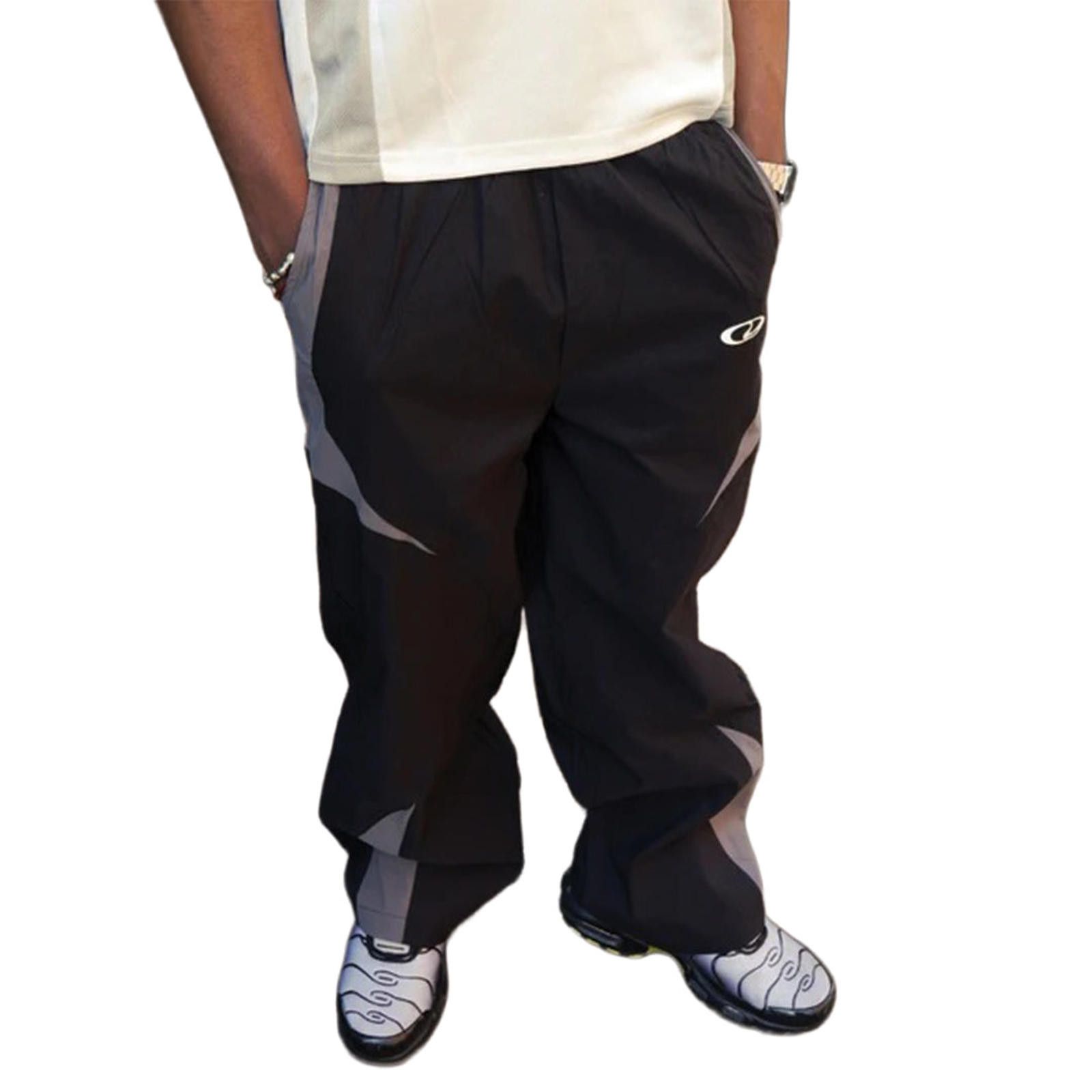 Japanese Brand Black and Gray Baggy Casual Pants, Relaxed Fit Trousers Size US 32 / EU 48 - 2 Thumbnail