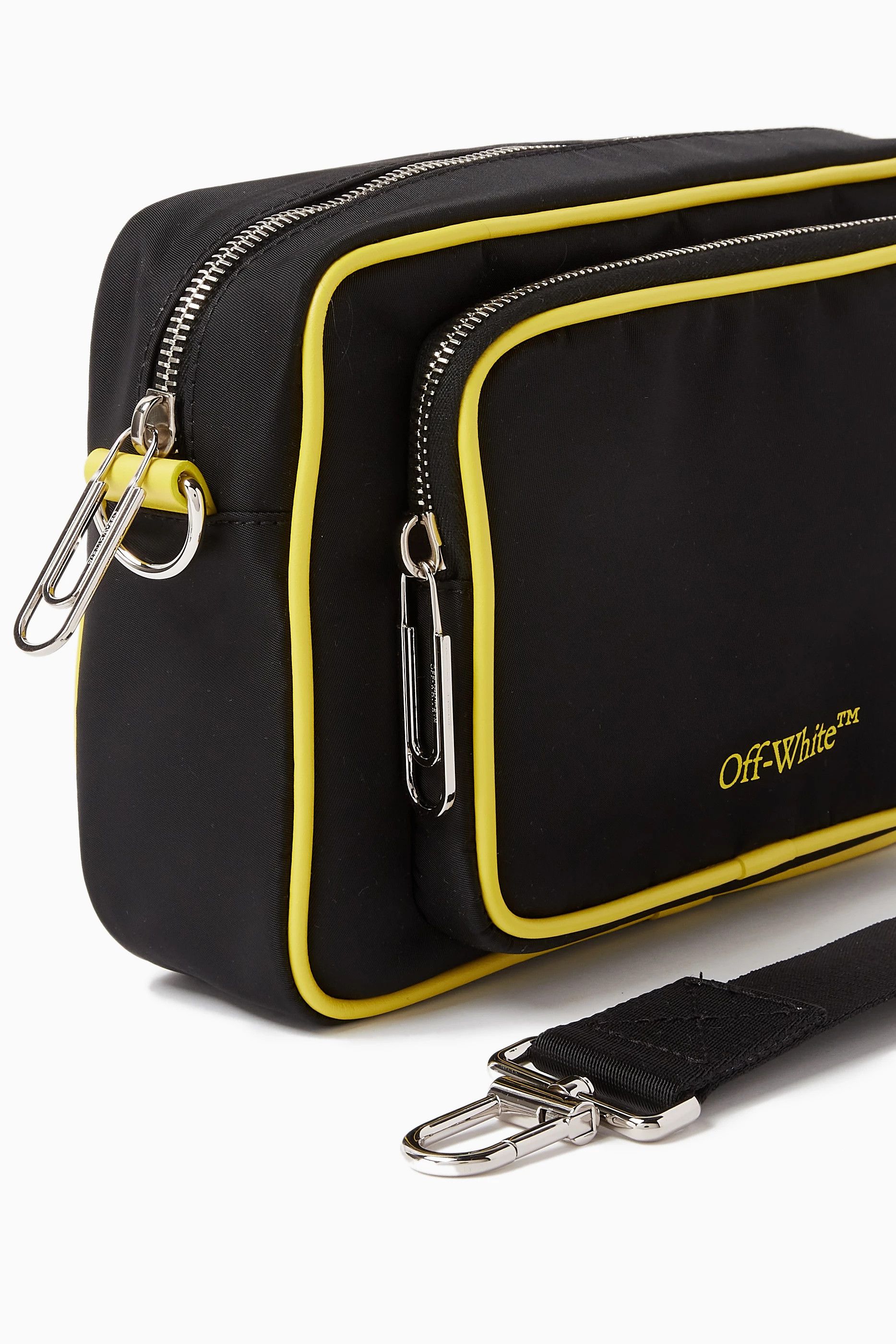 Off-White o1y0225 Size : OS / Logo Cross-Body Bag in Black/Yellow Size ONE SIZE - 3 Thumbnail