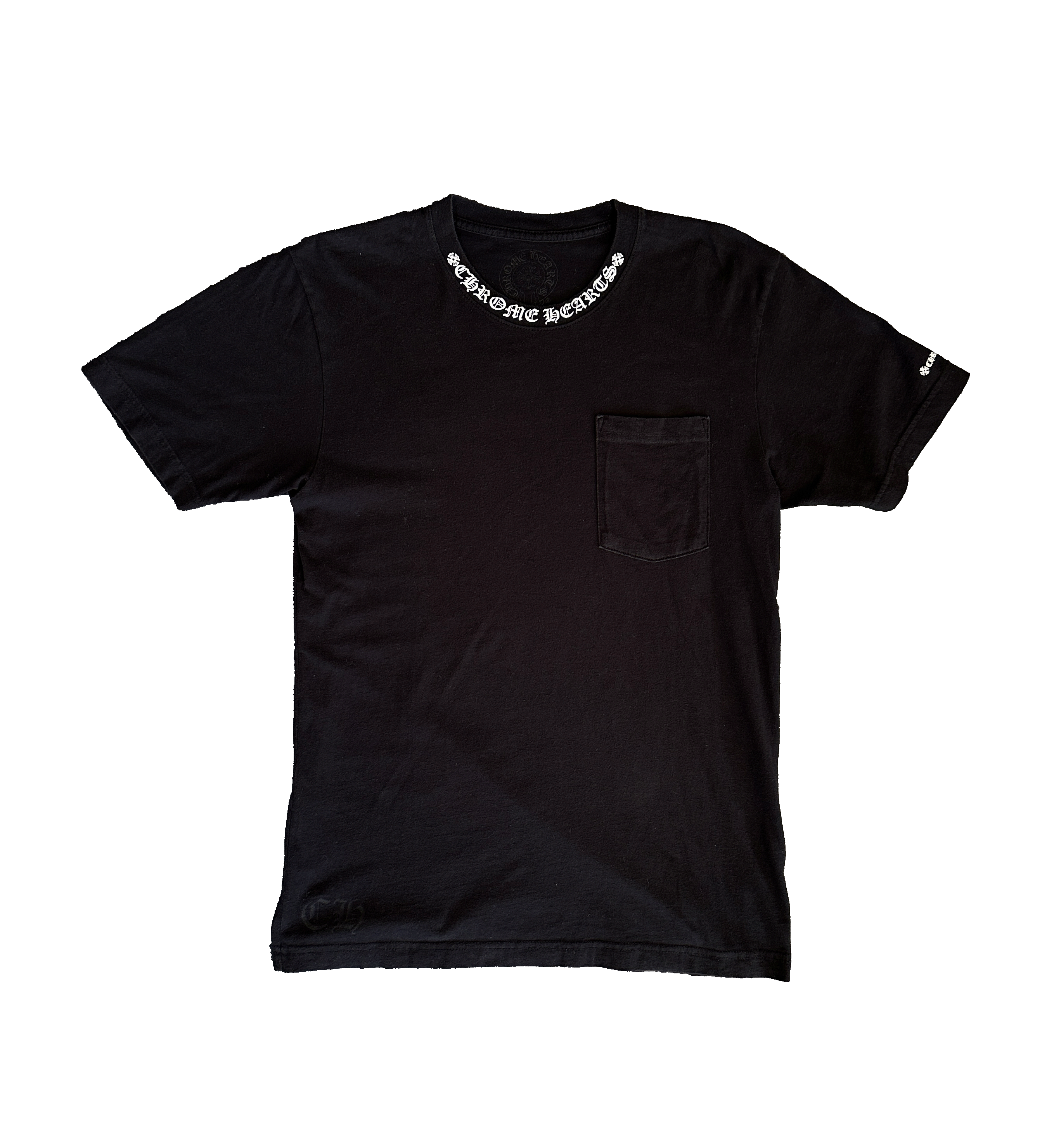 Chrome Hearts Chrome Hearts Classic Neck Logo Print Tee Black Size US M / EU 48-50 / 2 - 1 Thumbnail