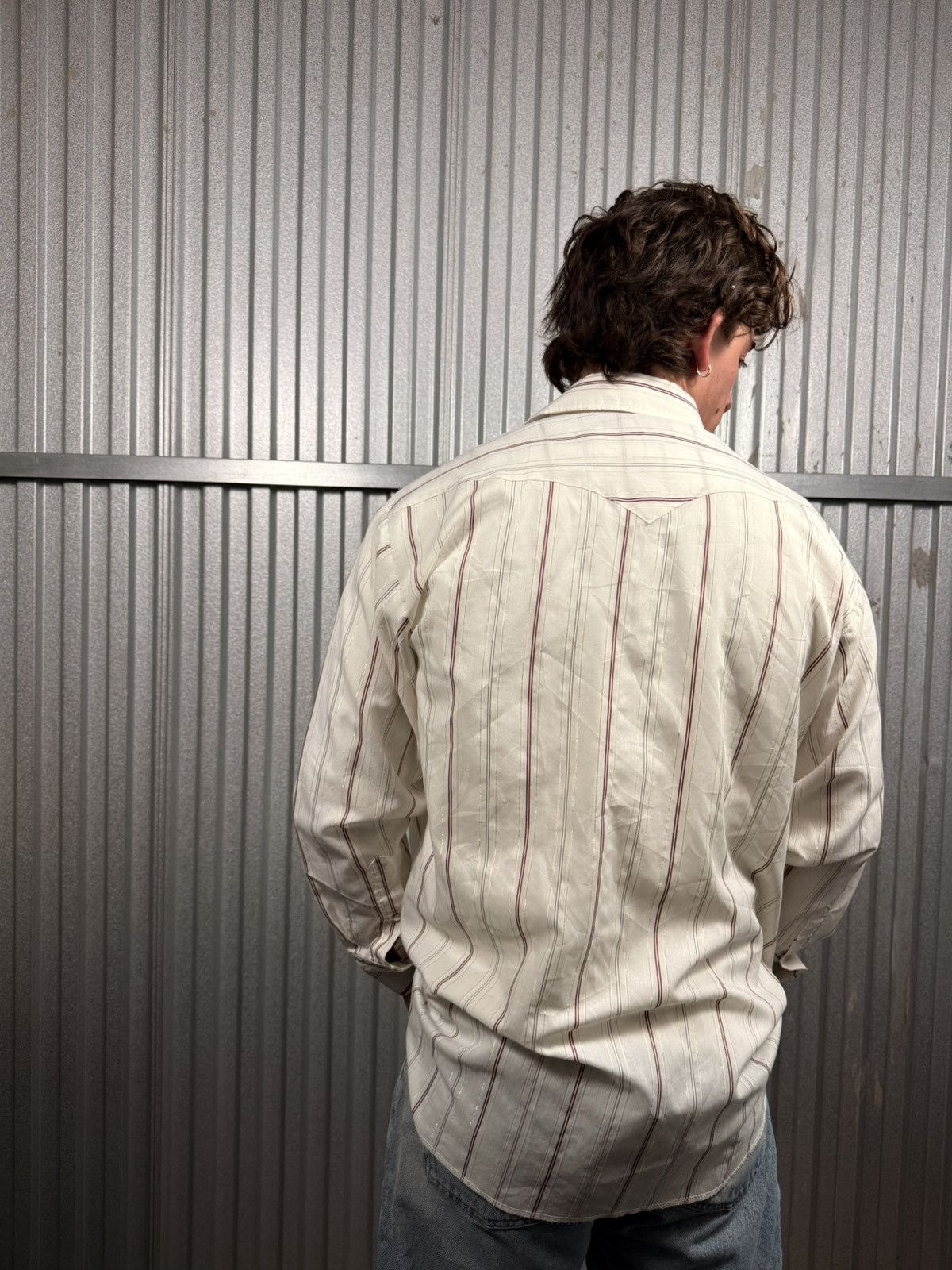Panhandle Slim Vintage Panhandle Slim USA Pinstripe Pearl-snap Button Up Size US XL / EU 56 / 4 - 6 Thumbnail