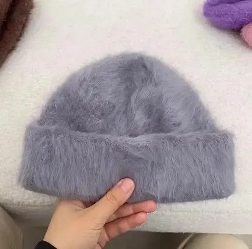 Japanese Brand Fashion Fluffy Rabbit Fur Beanie Hat Size ONE SIZE - 3 Thumbnail