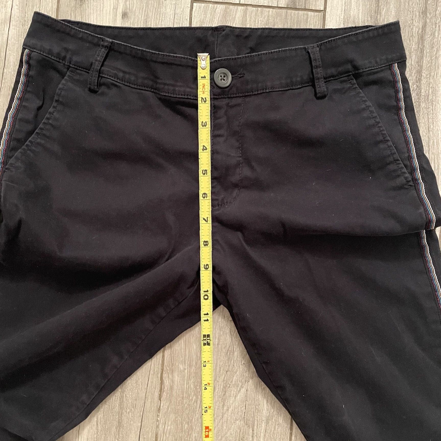 Vintage Cabi The Peyton Trouser Size 8 Women’s Black Pants Side tuxedo Stripe 5313 Size 30" / US 8 / IT 44 - 6 Thumbnail
