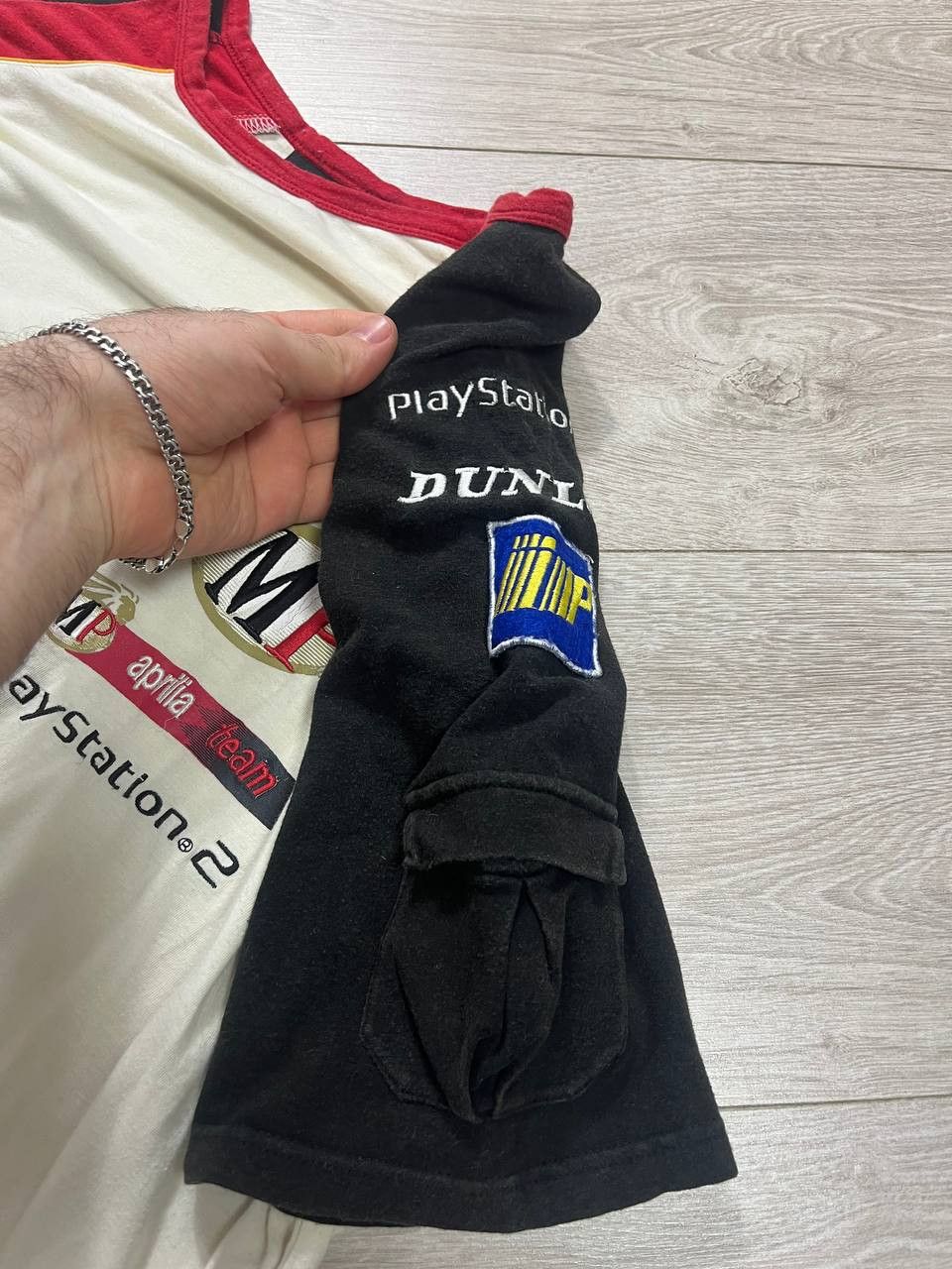 NASCAR vintage t-shirt Aprila Nascar Dunlop Italy Size US L / EU 52-54 / 3 - 5 Thumbnail
