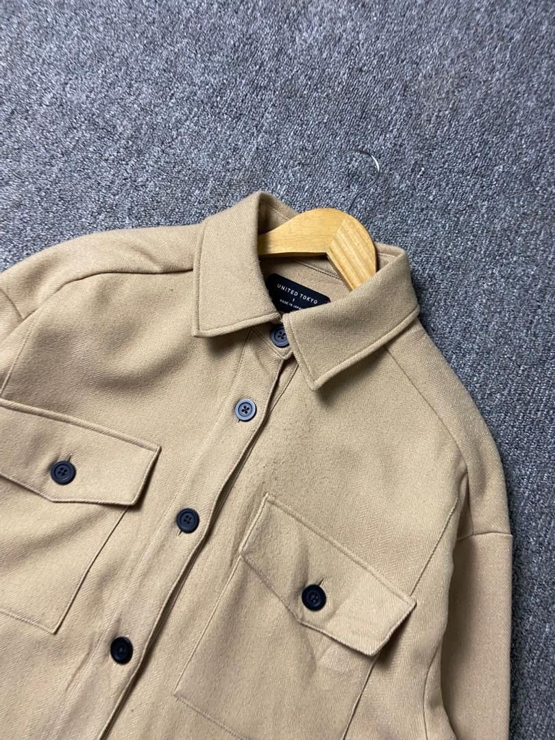 Japanese Brand United Tokyo Wool Blend Baggy Style Shirt (201) Size US S / EU 44-46 / 1 - 6 Thumbnail