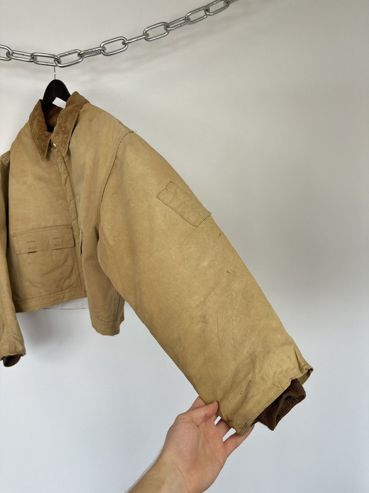 Carhartt Vintage 80s Carhartt USA Cropped Distressed Detroit Jacket Size US L / EU 52-54 / 3 - 11 Thumbnail