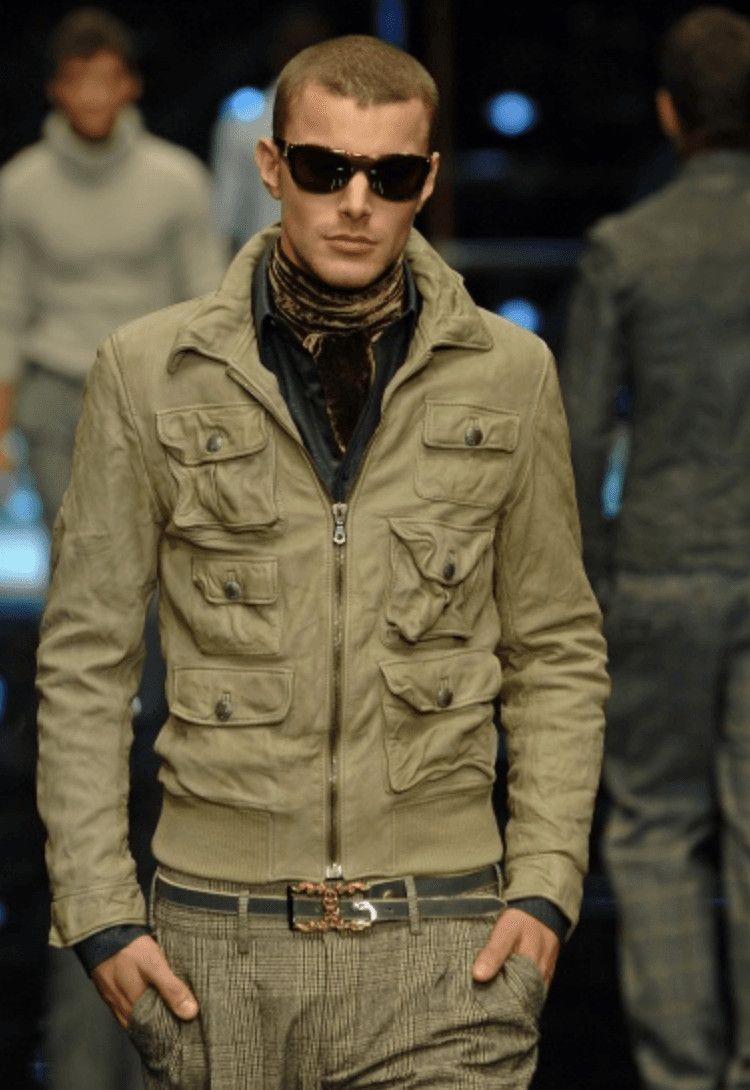 Dolce & Gabbana AW2006 Dolce & Gabbana Multi Pockets Cargo Grey Leather Jacket Size US M / EU 48-50 / 2 - 2 Thumbnail