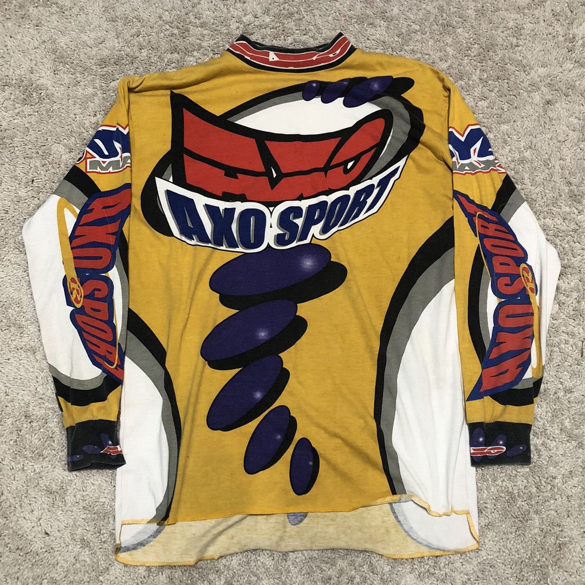Other × Vintage Vintage Rare 90s Y2K AXO Sport Motocross Top Worn Size US L / EU 52-54 / 3 - 1 Thumbnail