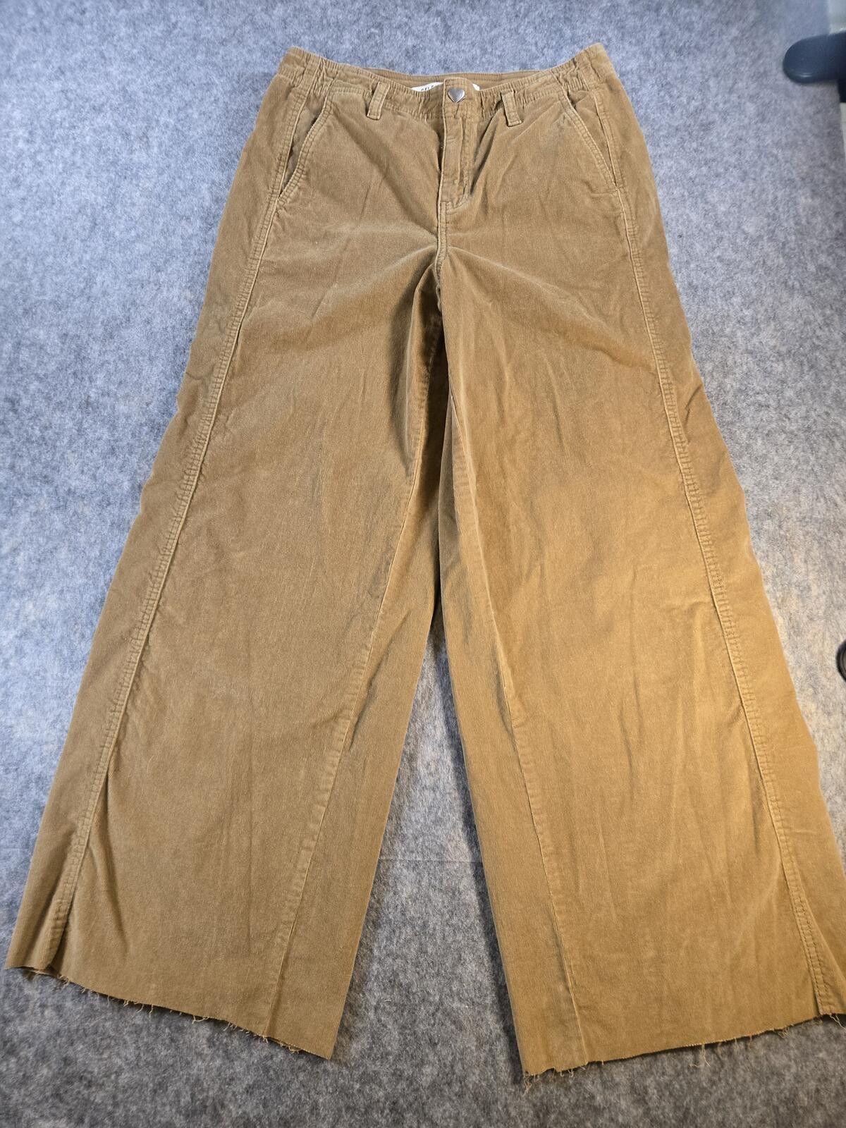 Other 70s Retro Boho Urban Y2K Raw Edge Corduroy Wide Leg Pants Size 30" / US 8 / IT 44 - 1 Thumbnail