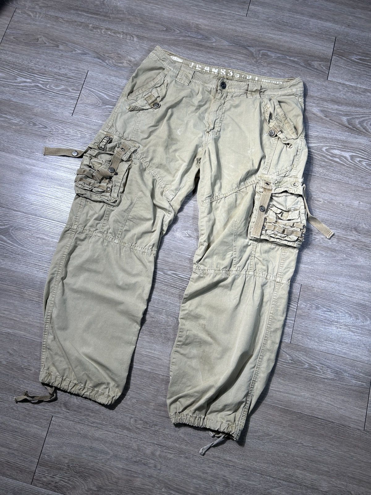 Vintage Vintage Multi-pocket Baggy Fit Stone Cargo Pants Size 36x32 Size US 36 / EU 52 - 3 Thumbnail