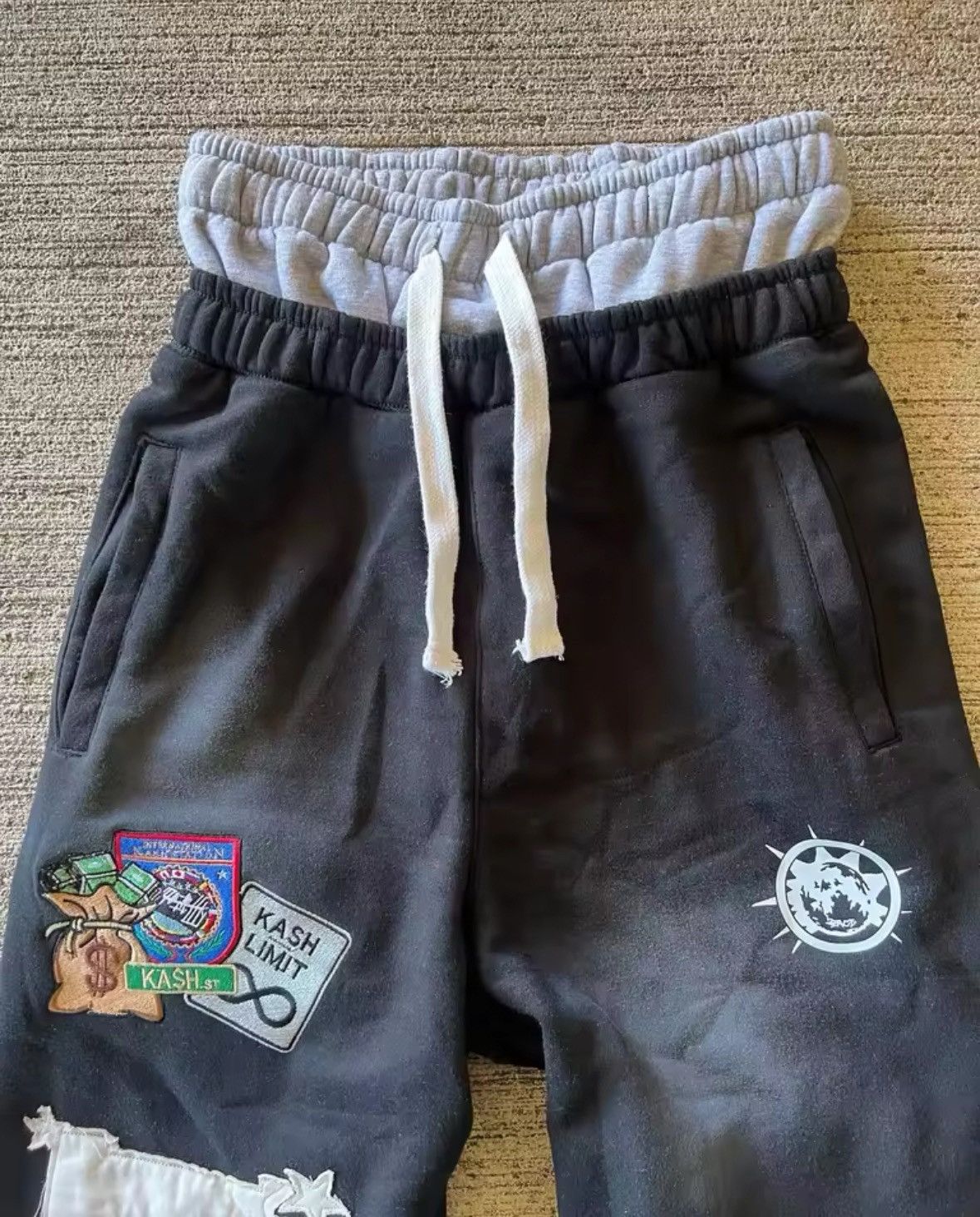 Other Patchwork Black Joggers Size US 33 - 4 Thumbnail