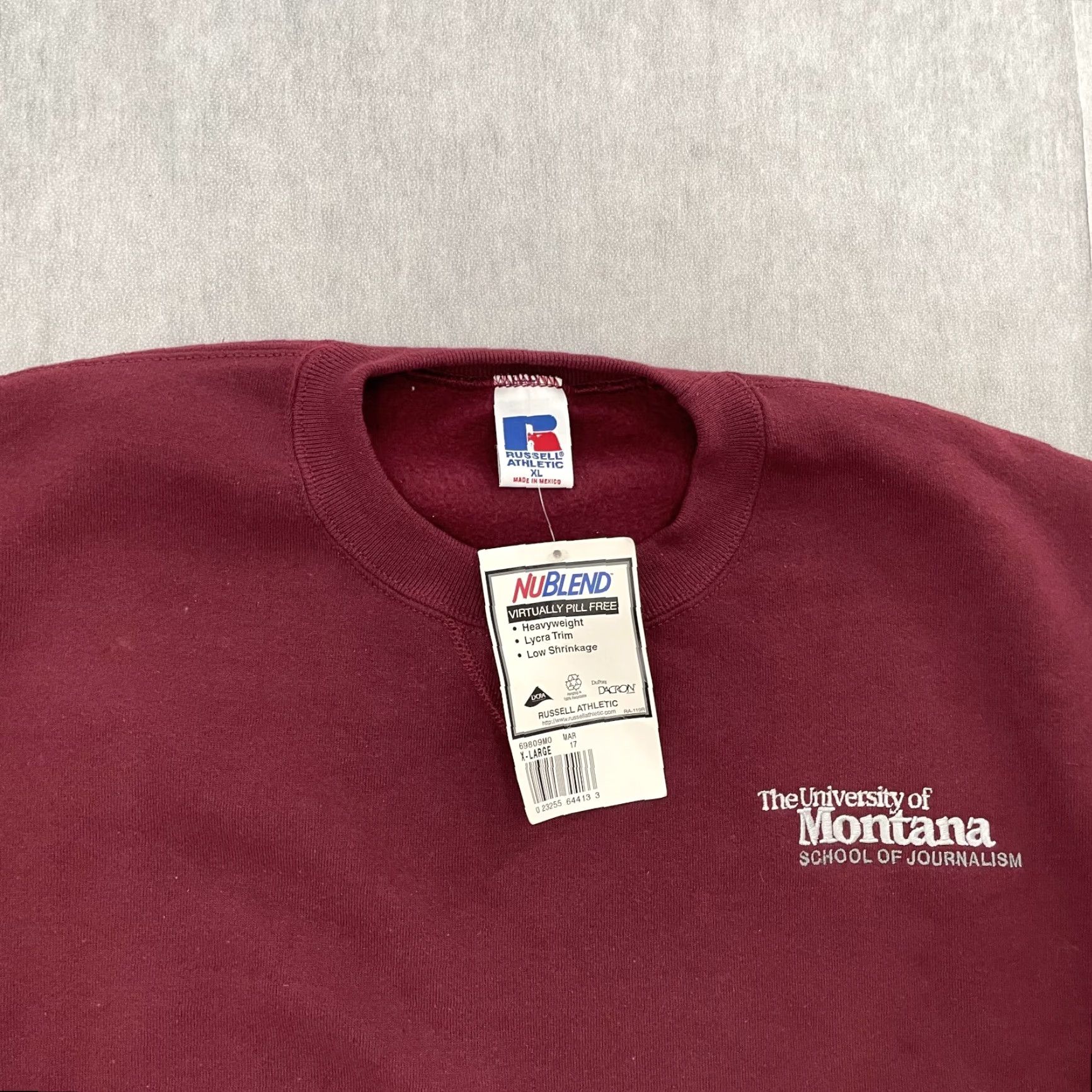 Russell Athletic VINTAGE Russell Athletic University Of Montana Sweatshirt Adult XL Red Crew Neck Pullover Men NEW Size US XL / EU 56 / 4 - 3 Thumbnail