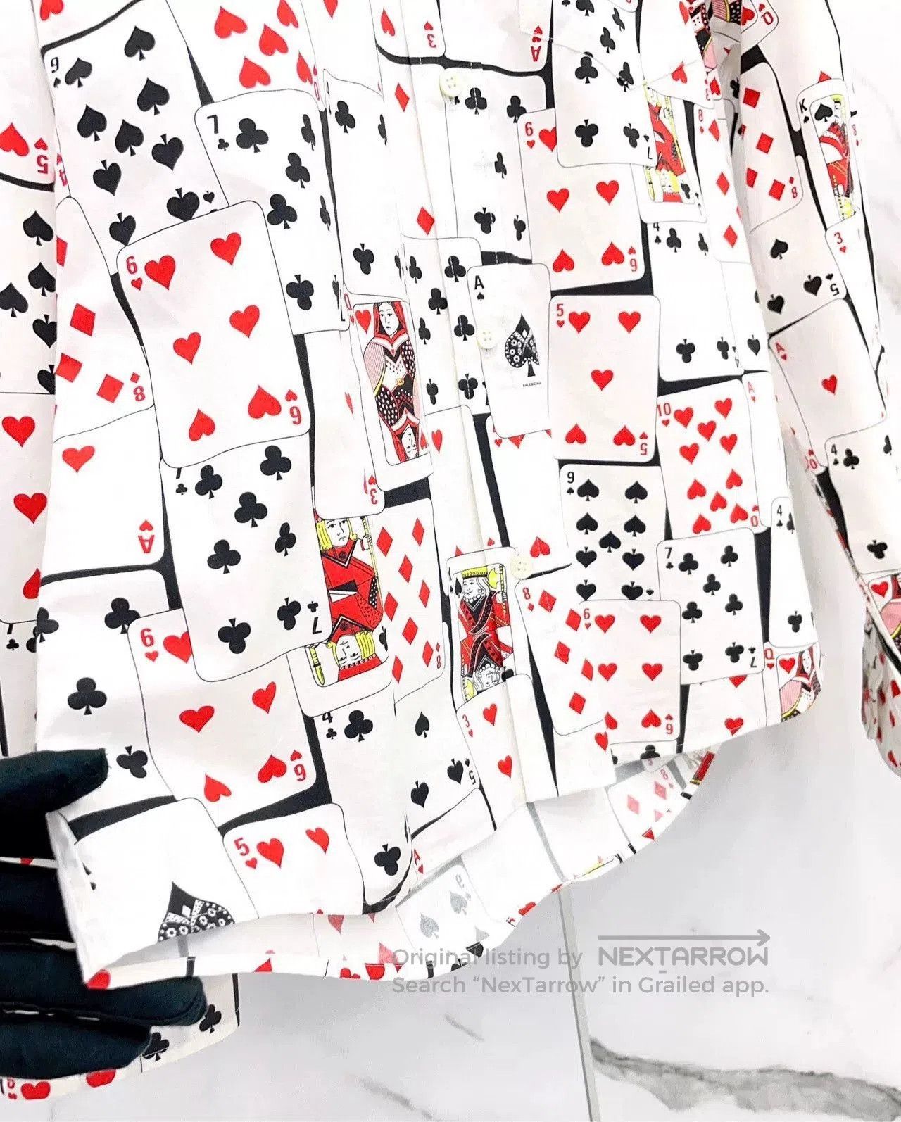 Balenciaga Balenciaga Playing Cards Print Shirt. Size US XXS / EU 40 - 3 Thumbnail
