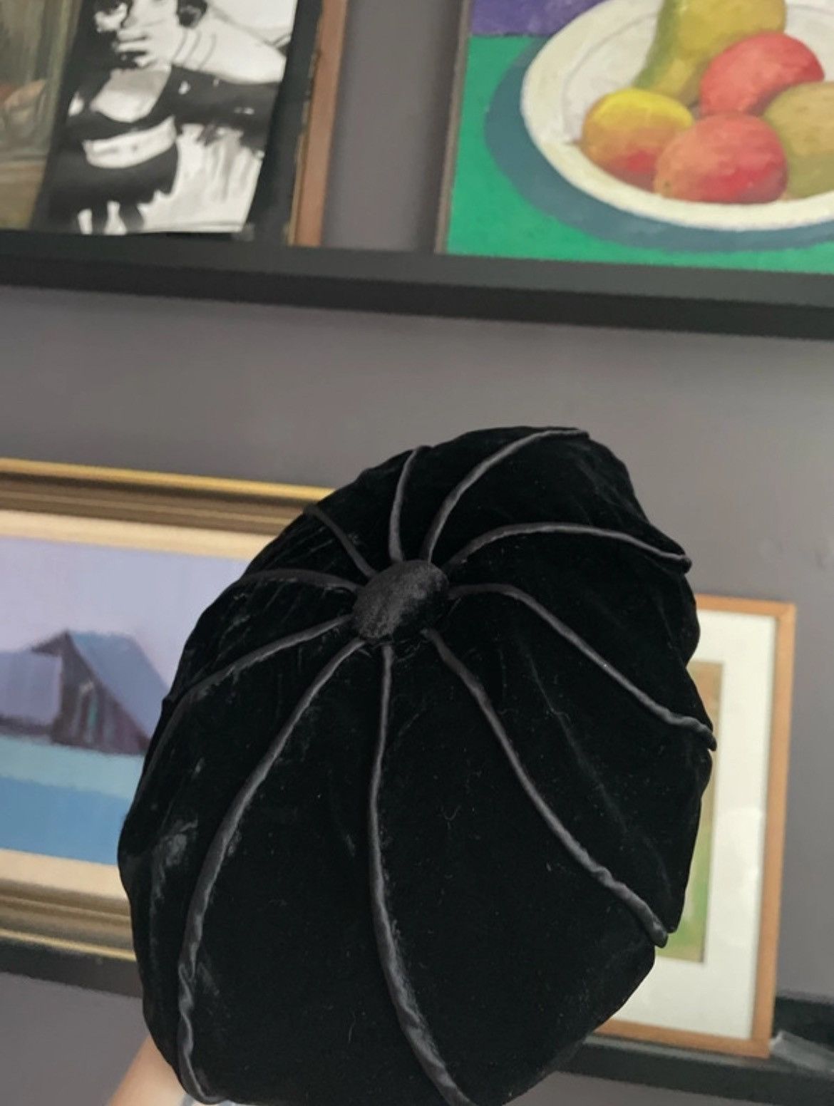 Emporio Armani Velvet beret Emporio Armani Size ONE SIZE - 2 Thumbnail