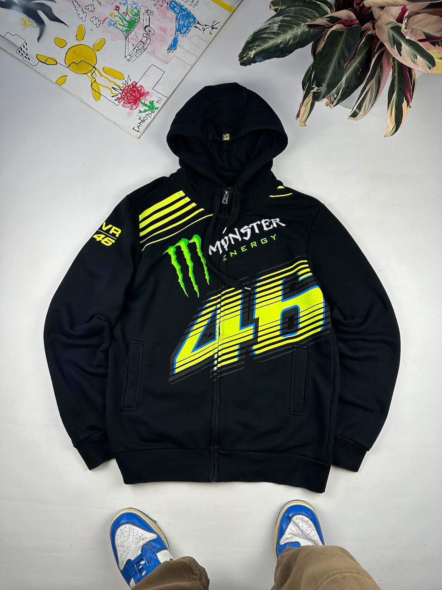 Vintage Vintage Monster Energy hoodie Racing 46 Sponsored Size US L / EU 52-54 / 3 - 1 Thumbnail