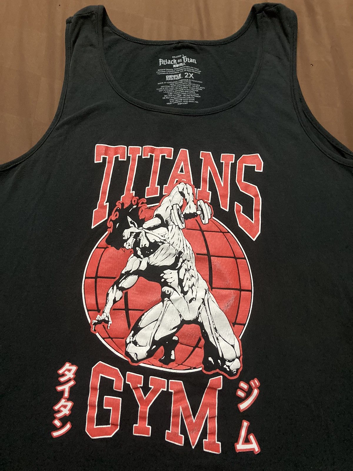 Anime × Ripple Junction Titans Gym Attack On Titan Anime Tank Top Size US XL / EU 56 / 4 - 3 Thumbnail
