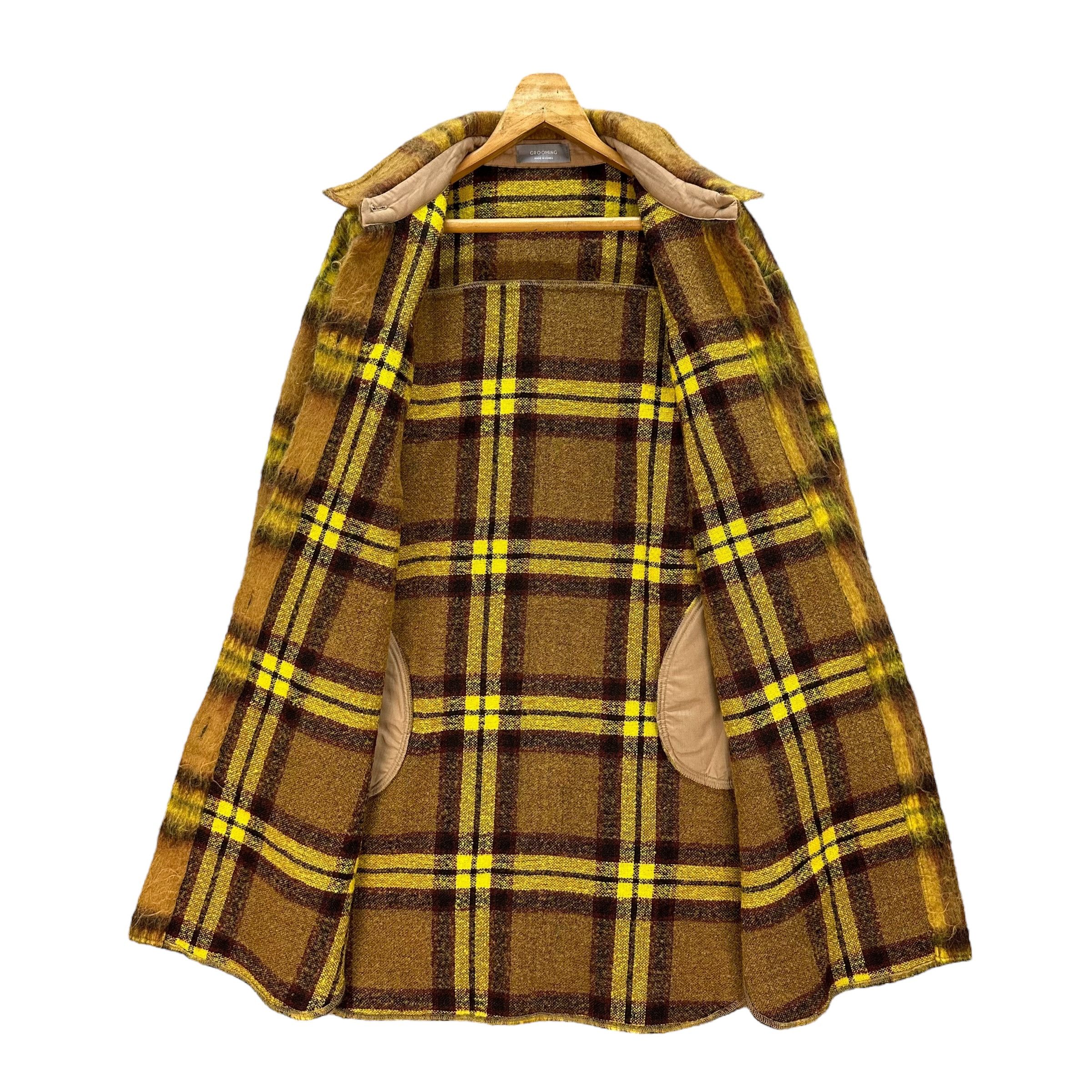 Flannel GROOMING Checked Long Flannel Jacket #80-1442 Size L / US 10 / IT 46 - 7 Thumbnail