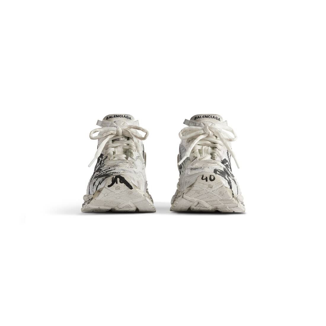 Balenciaga o1la1rc1a0325 Runner Graffiti Sneakers in White Size US 10 / IT 40 - 3 Thumbnail