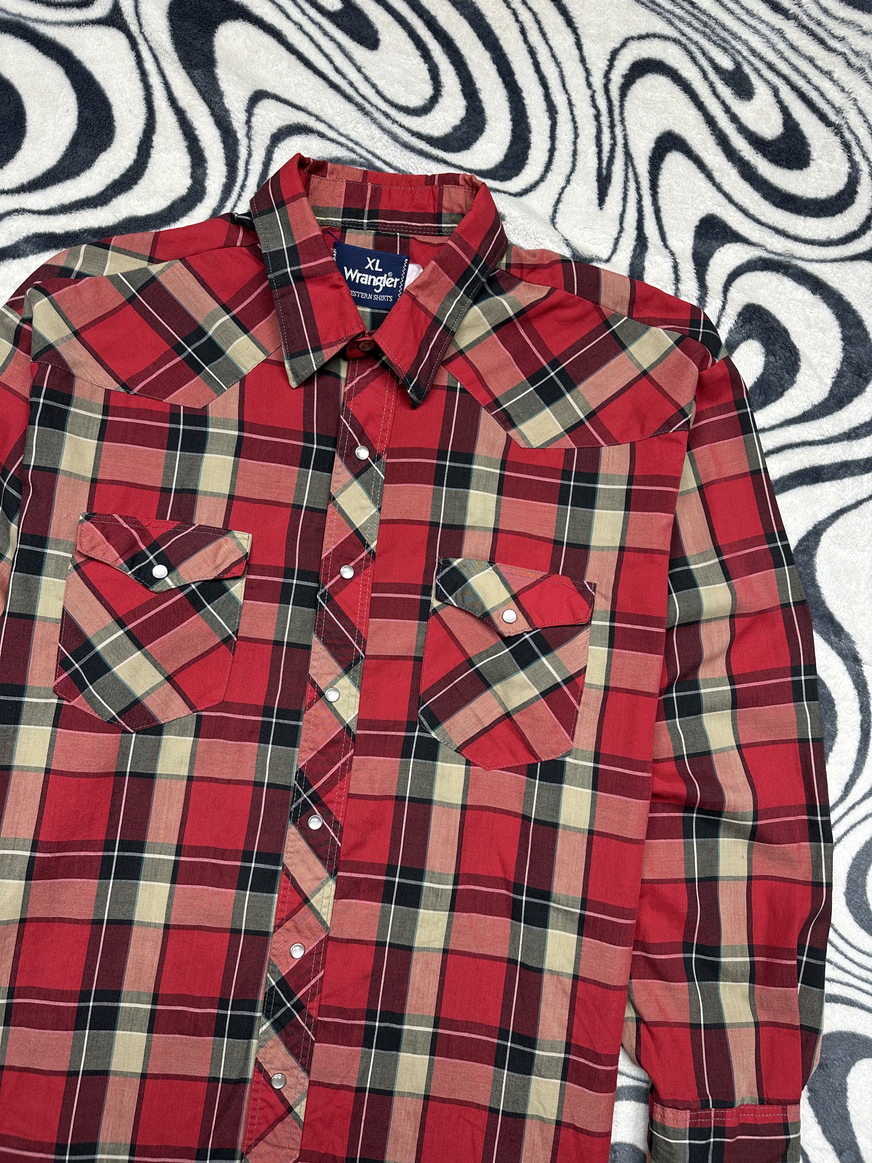 Wrangler Wrangler Vintage Mens Plaid Western Shirt Size US XL / EU 56 / 4 - 2 Thumbnail