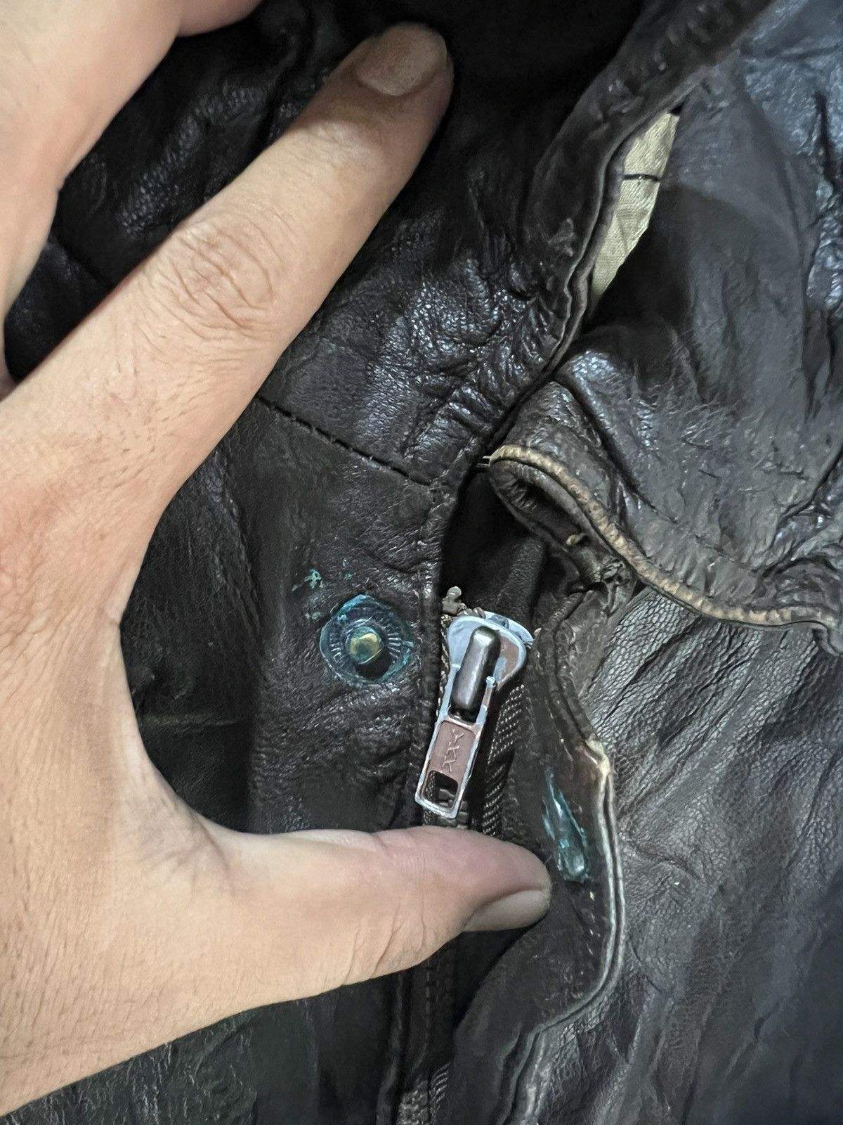 Genuine Leather 🔥Vintage Unknown Brand Real Leather Jacket Size US XL / EU 56 / 4 - 11 Thumbnail