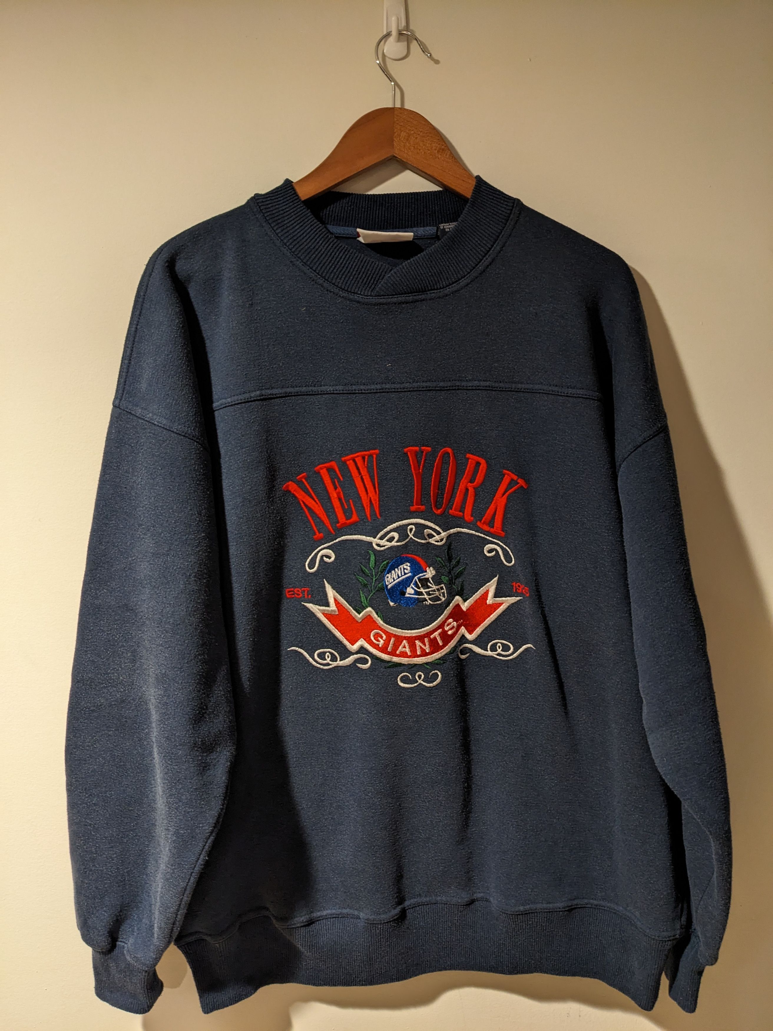 Hottertees 90s Helmets Vintage NY Giants Sweatshirt