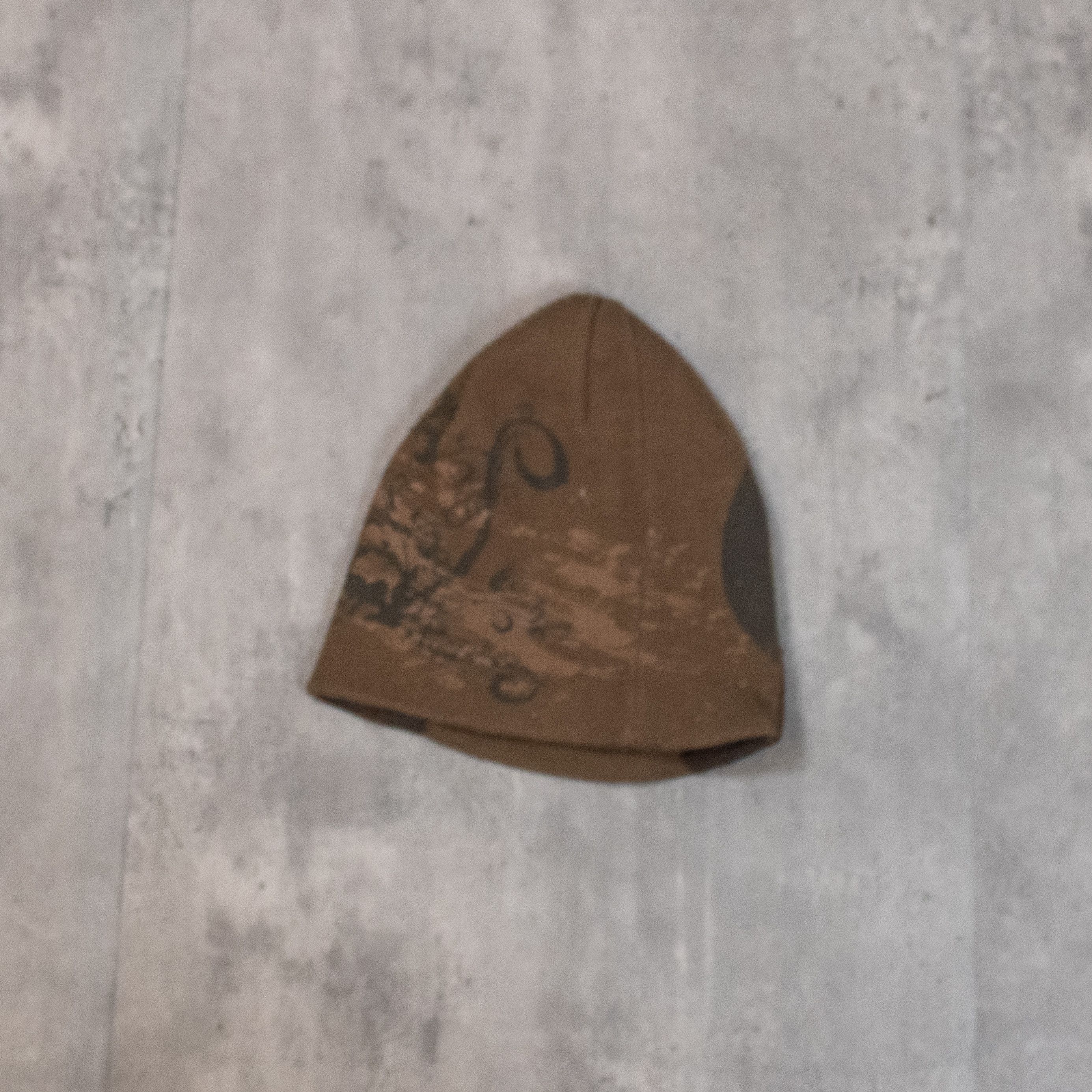 Japanese Brand Vintage VTG Y2K AOP Brown Skull Cap Size ONE SIZE - 2 Thumbnail