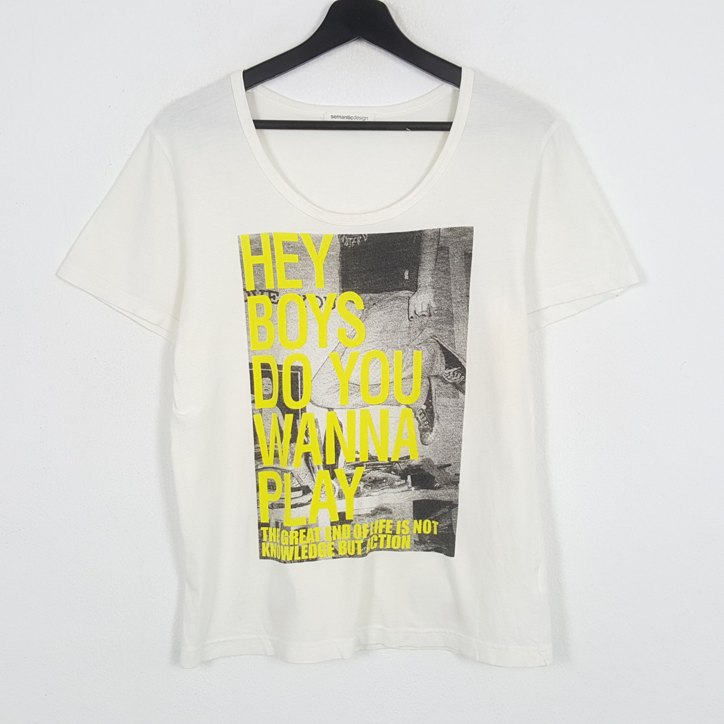 Vintage × semanticdesign SEMANTIC DESIGN Streetwear Style Tshirt Size M / US 6-8 / IT 42-44 - 1 Thumbnail