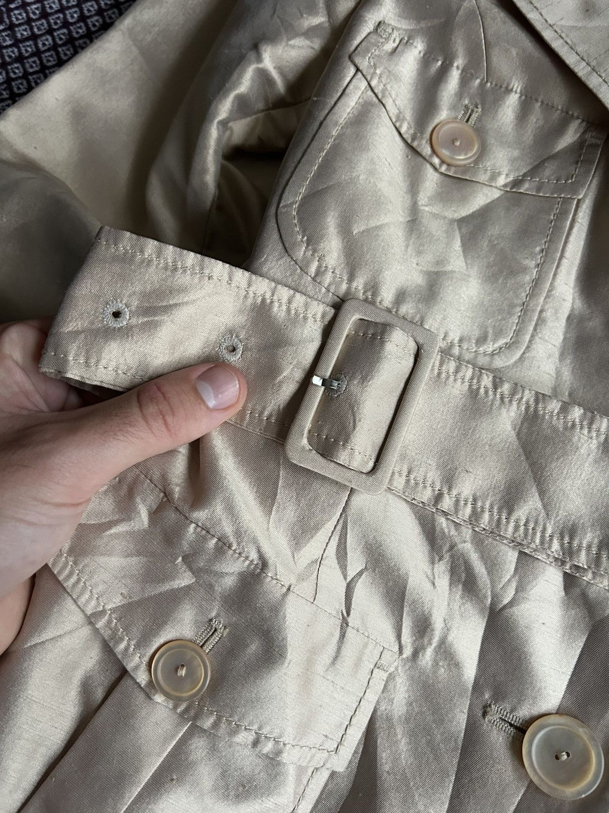 Max Mara Vintage Max Mara Women Solid Jacket Lining Viscosa / Cupro Size M / US 6-8 / IT 42-44 - 7 Thumbnail